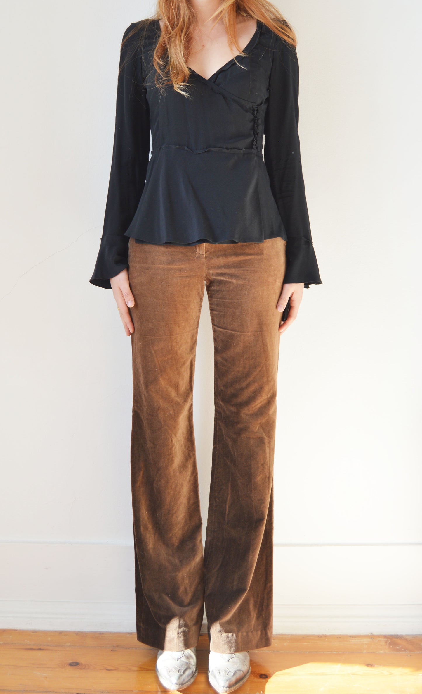 Vintage Chloé F/W 2001 Brown Velvet Trousers