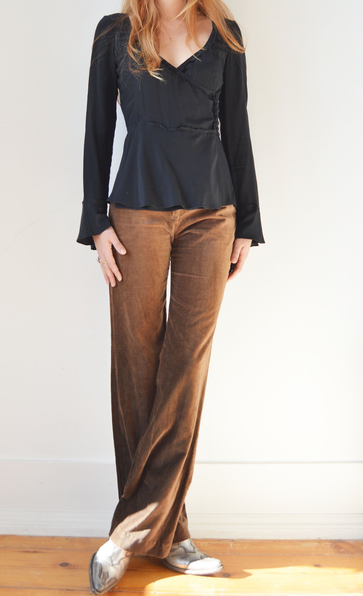 Vintage Chloé F/W 2001 Brown Velvet Trousers