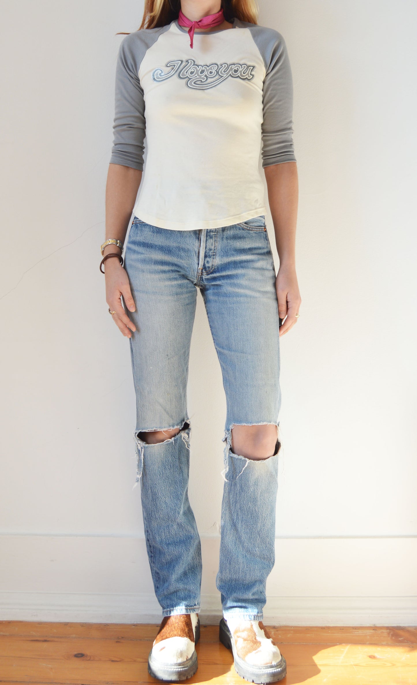 Vintage Chloé S/S 1999 'I love you' Raglan Top