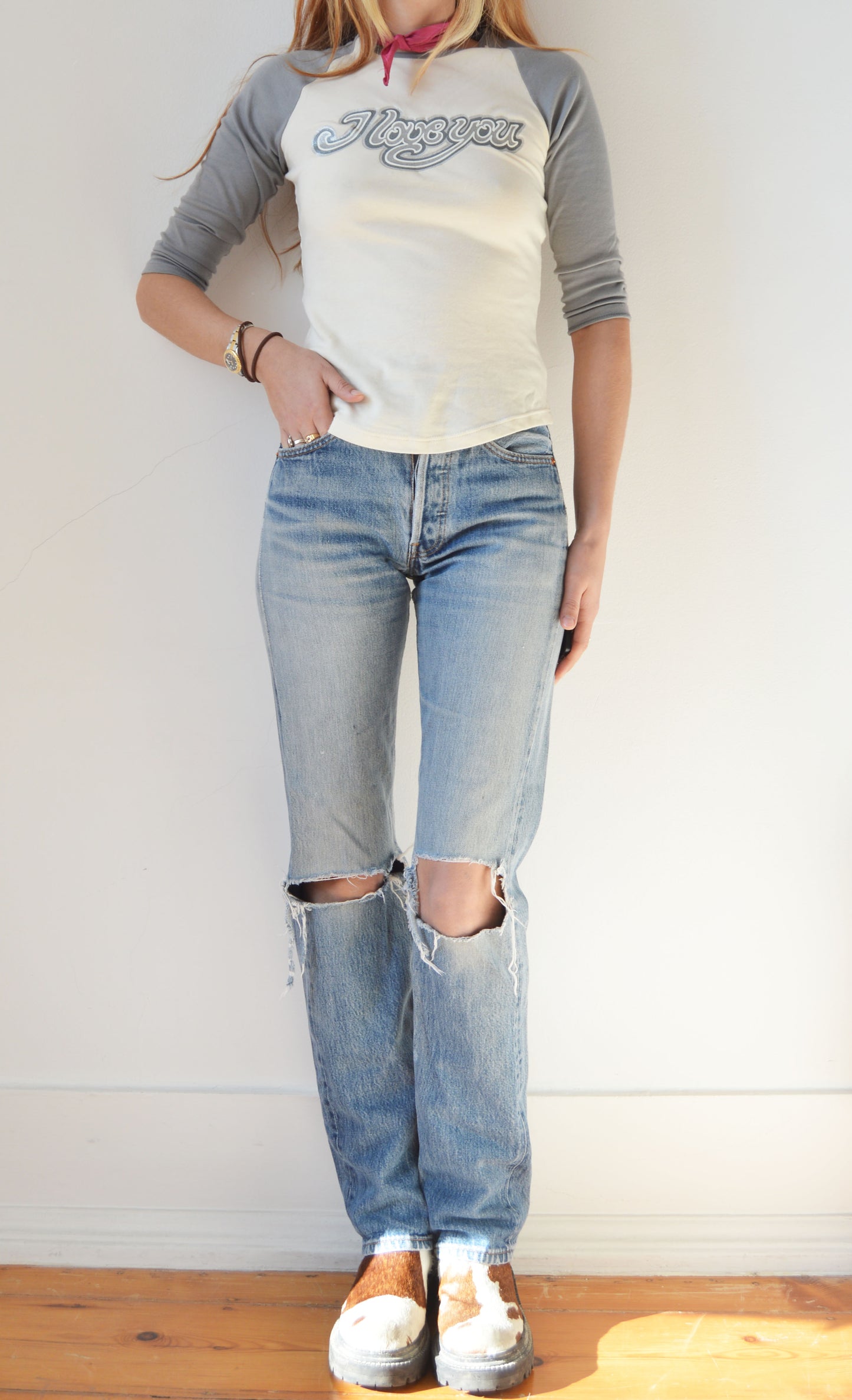 Vintage Chloé S/S 1999 'I love you' Raglan Top