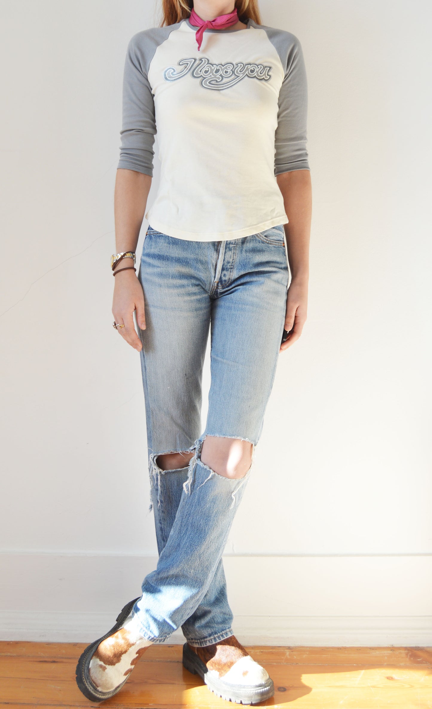 Vintage Chloé S/S 1999 'I love you' Raglan Top