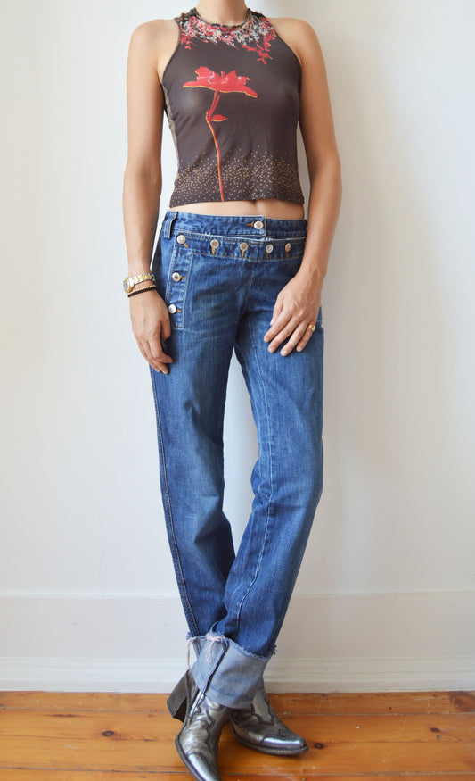 vintage dolce gabbana ss 2003 'sex' jeans