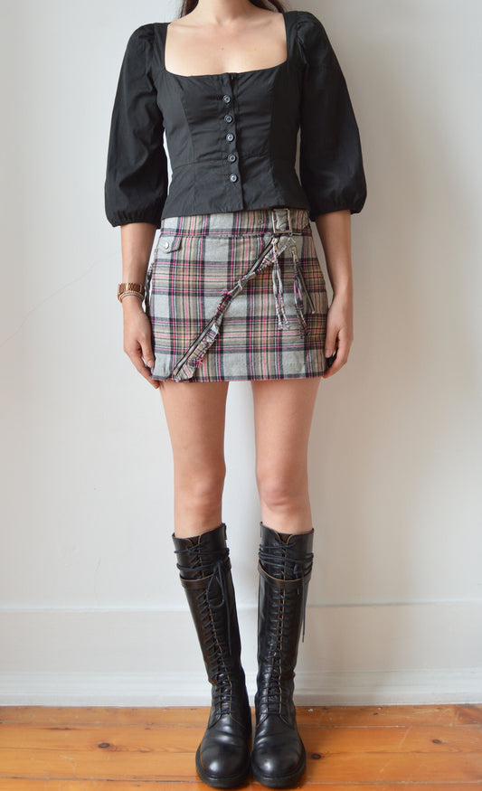 iceberg ice b tartan mini skirt