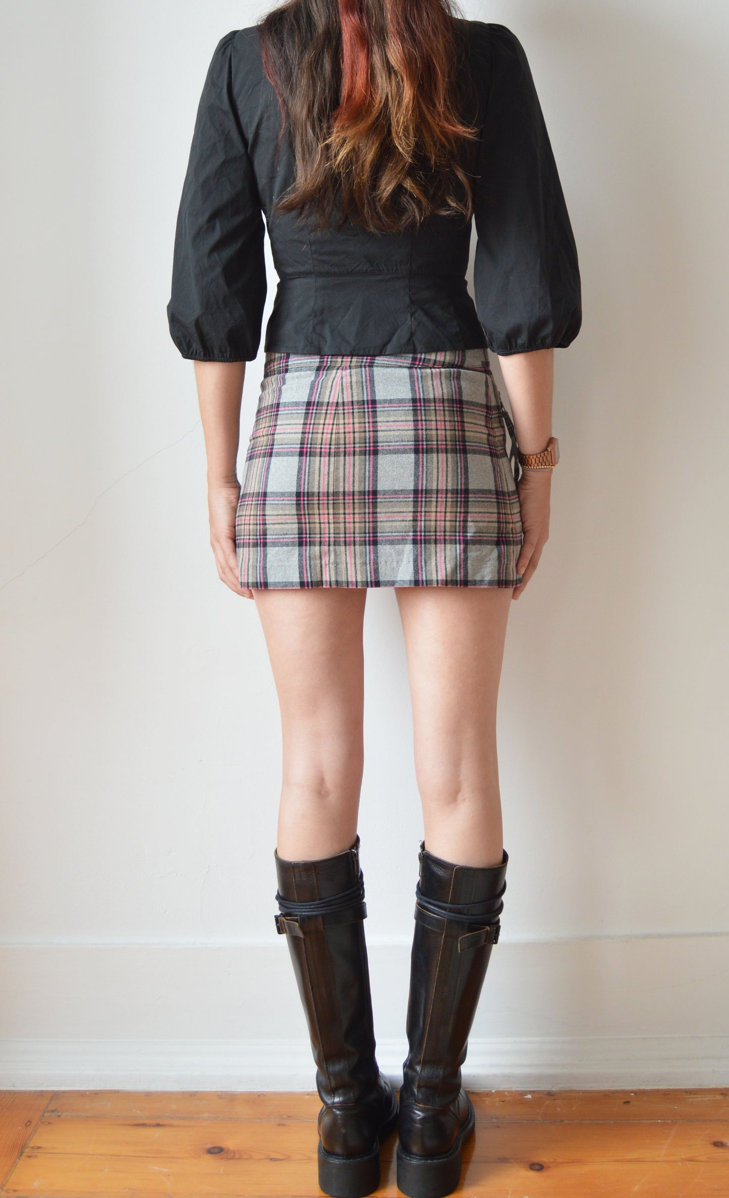 iceberg ice b tartan mini skirt