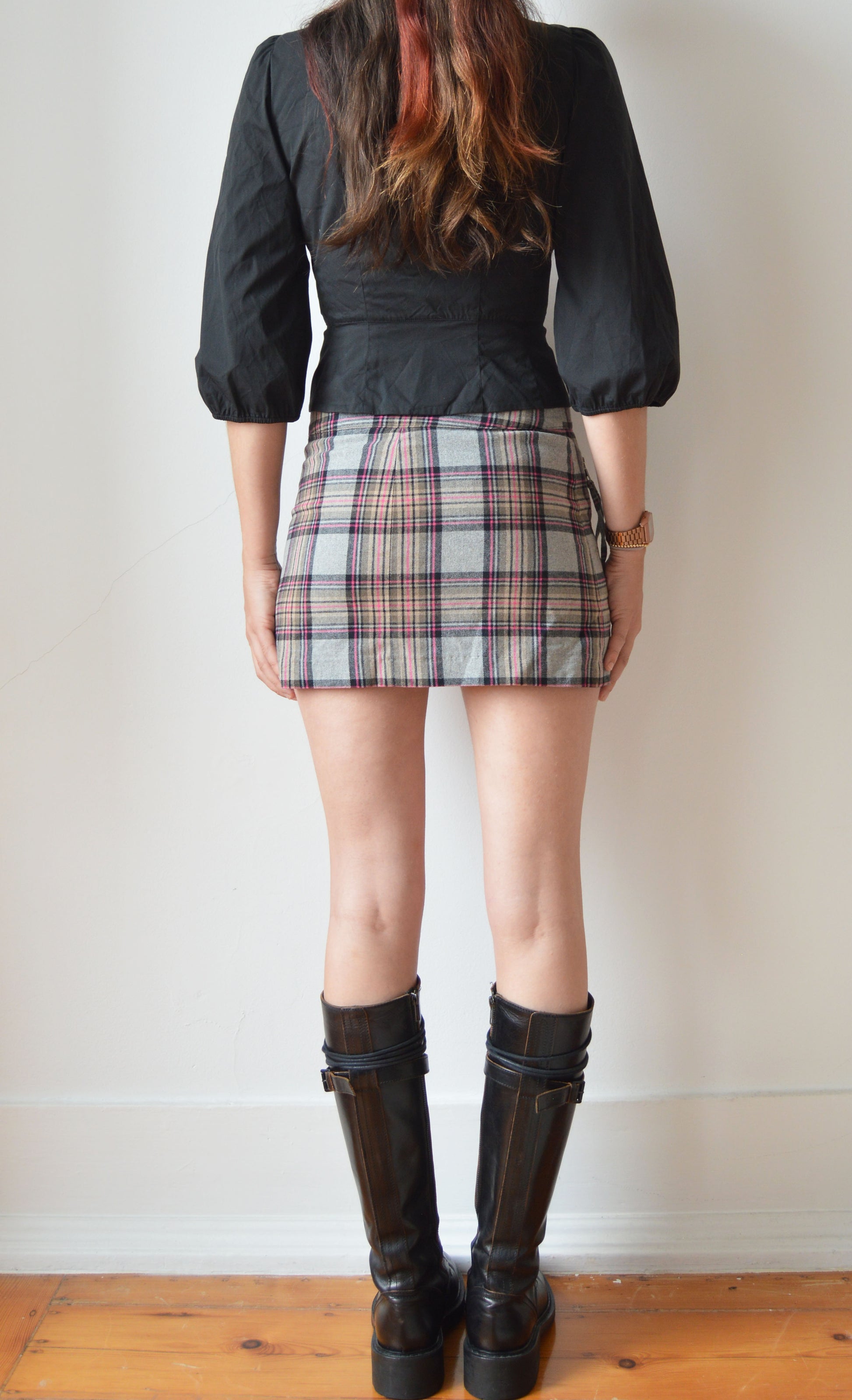 iceberg ice b tartan mini skirt