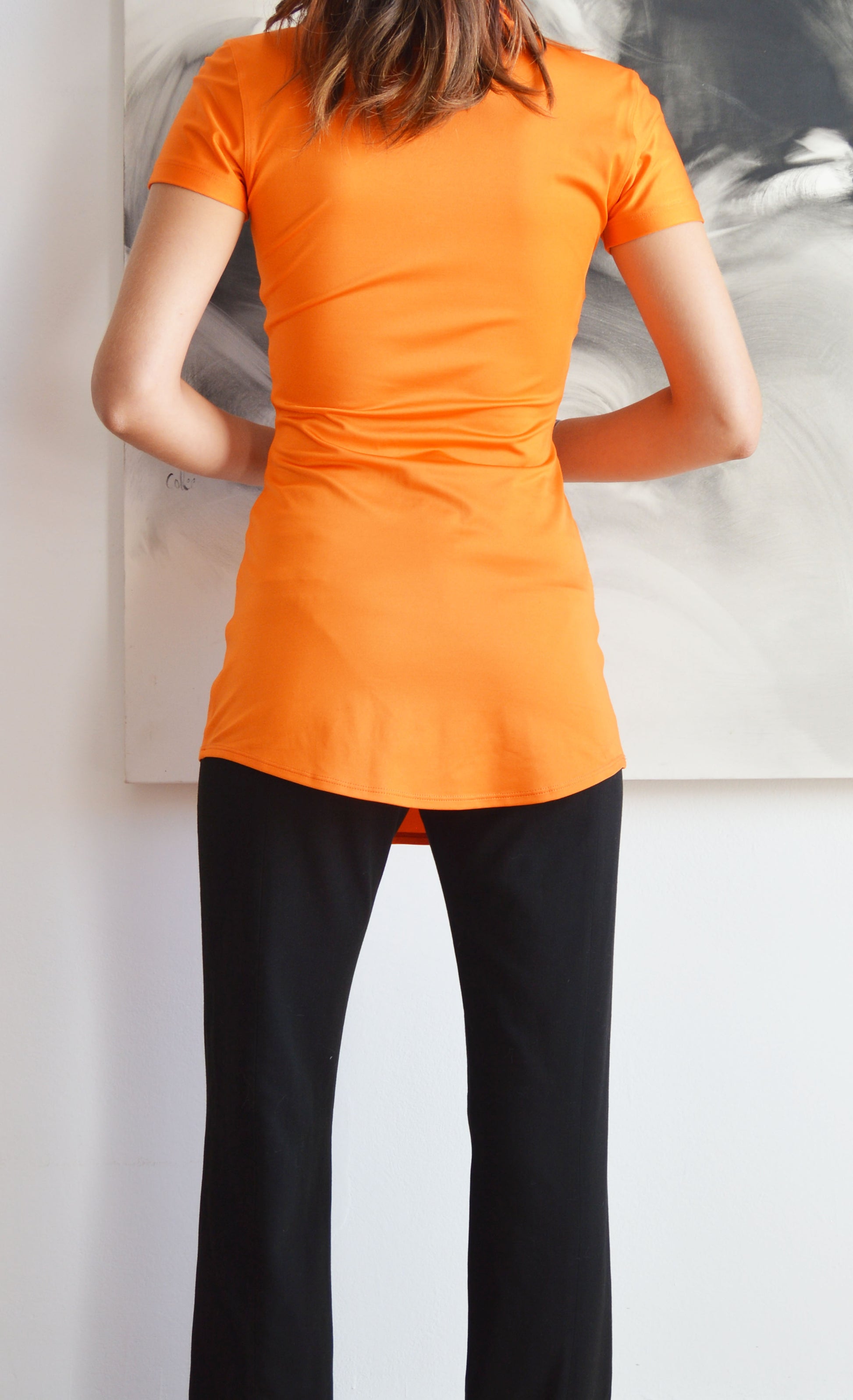 vintage jean paul gaultier ss 1996 orange laser cut polo top