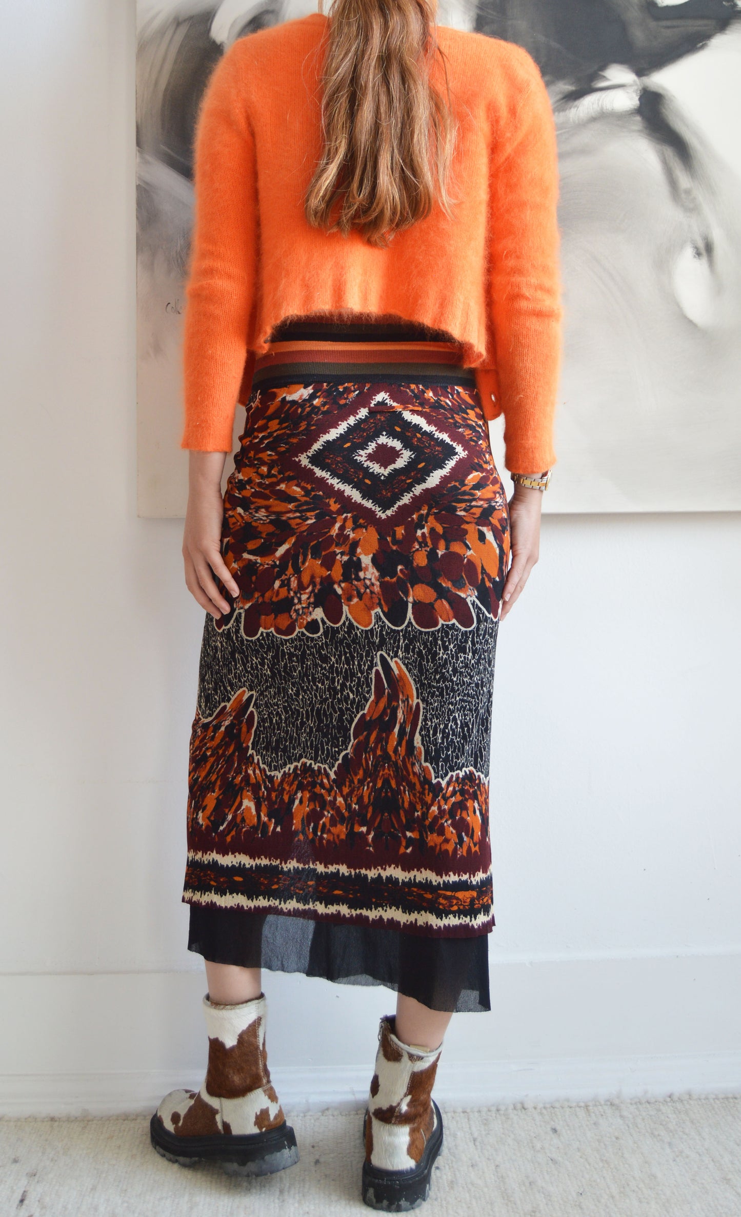vintage jean Paul gaultier ss 1997 abstract mesh skirt