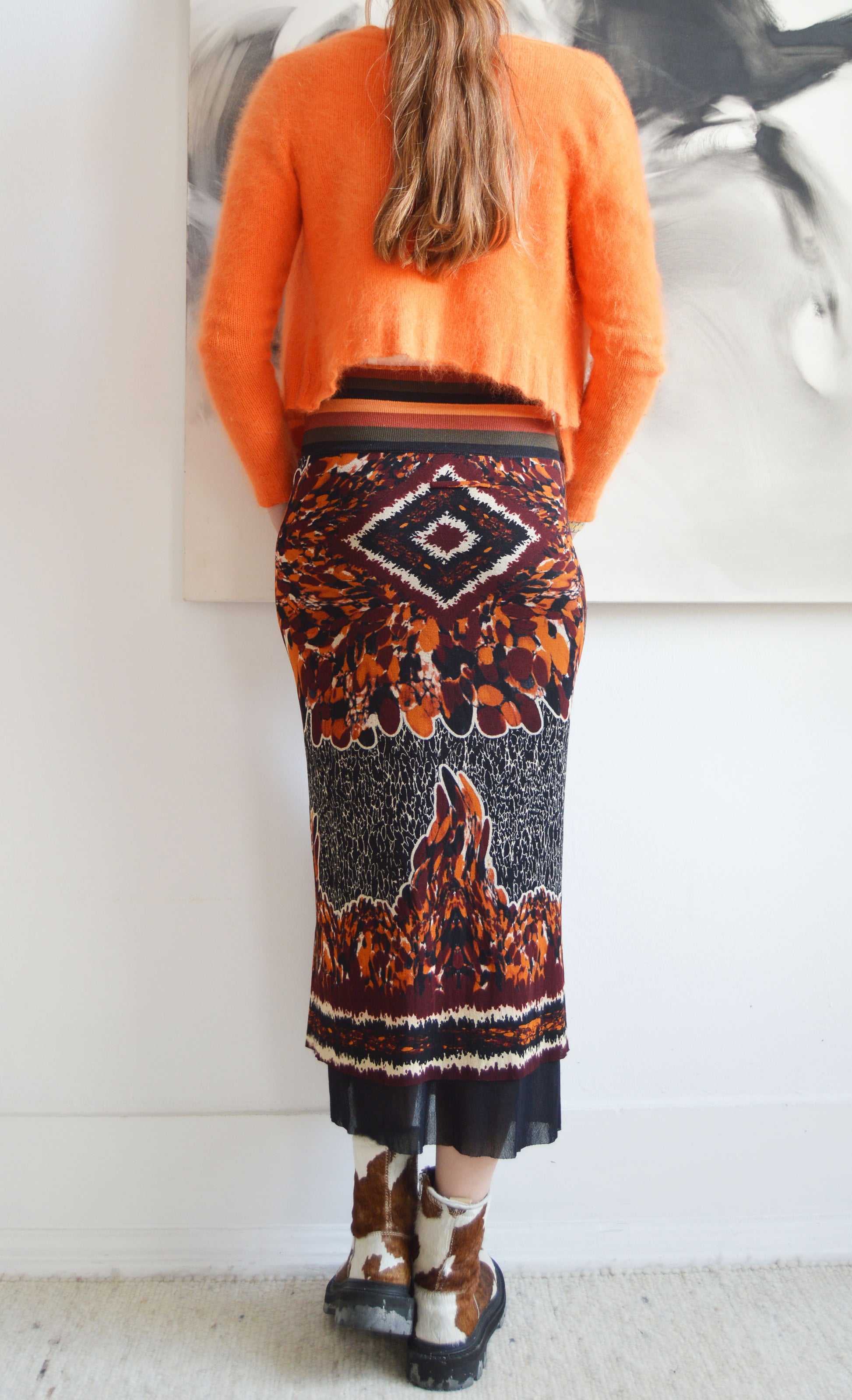 vintage jean Paul gaultier ss 1997 abstract mesh skirt