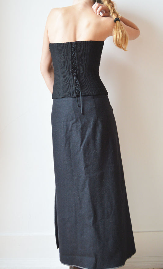 La Perla Black Wool Corset