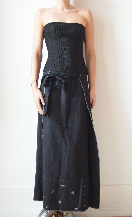 La Perla Black Wool Corset