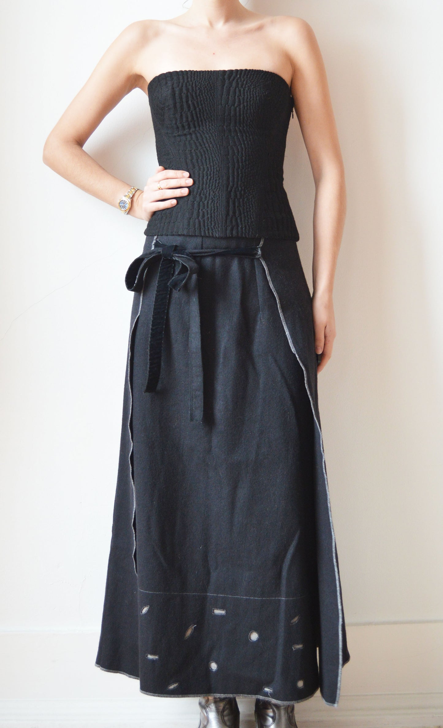 La Perla Black Wool Corset