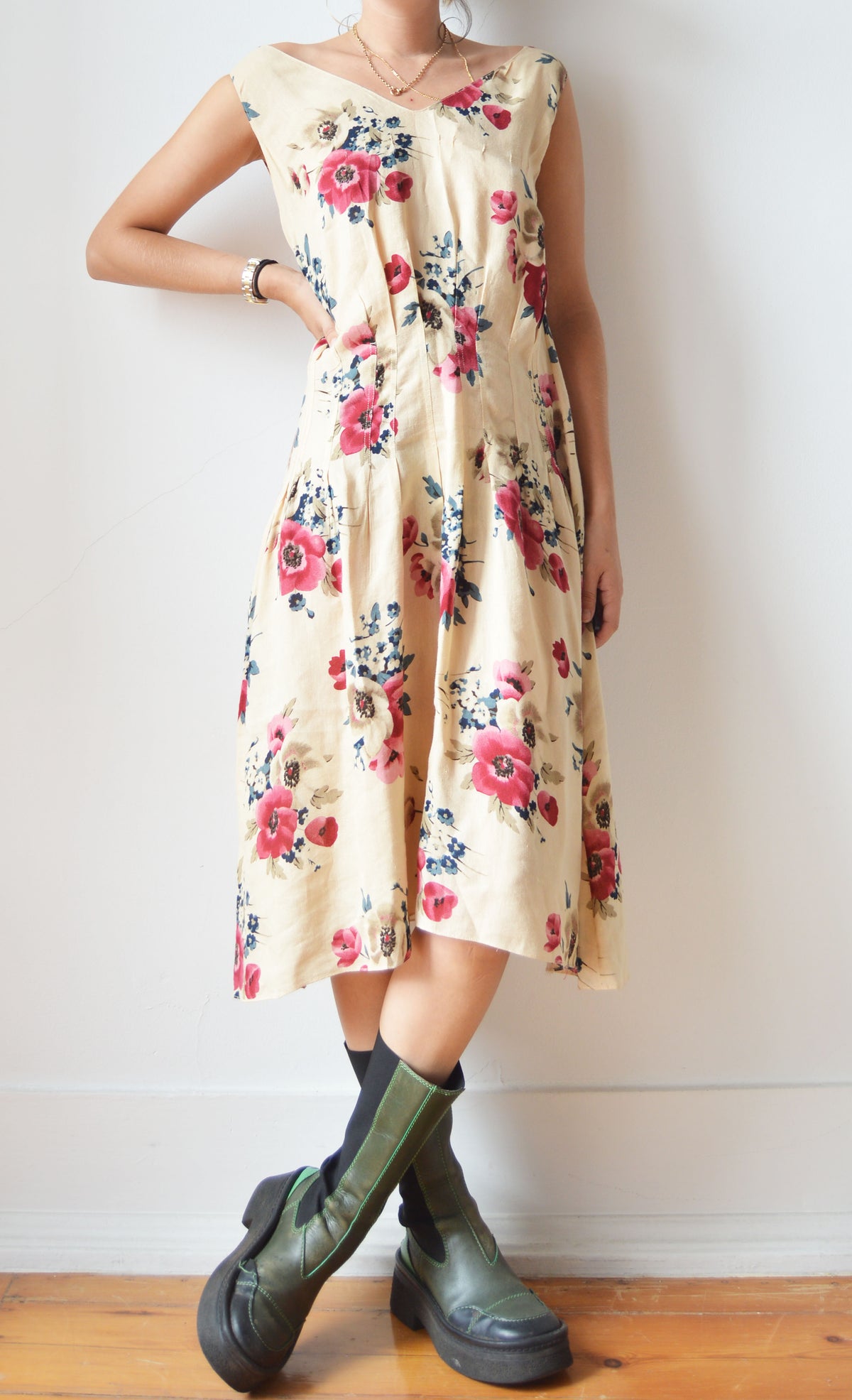 Vintage Marni S/S 2003 Floral Midi Dress