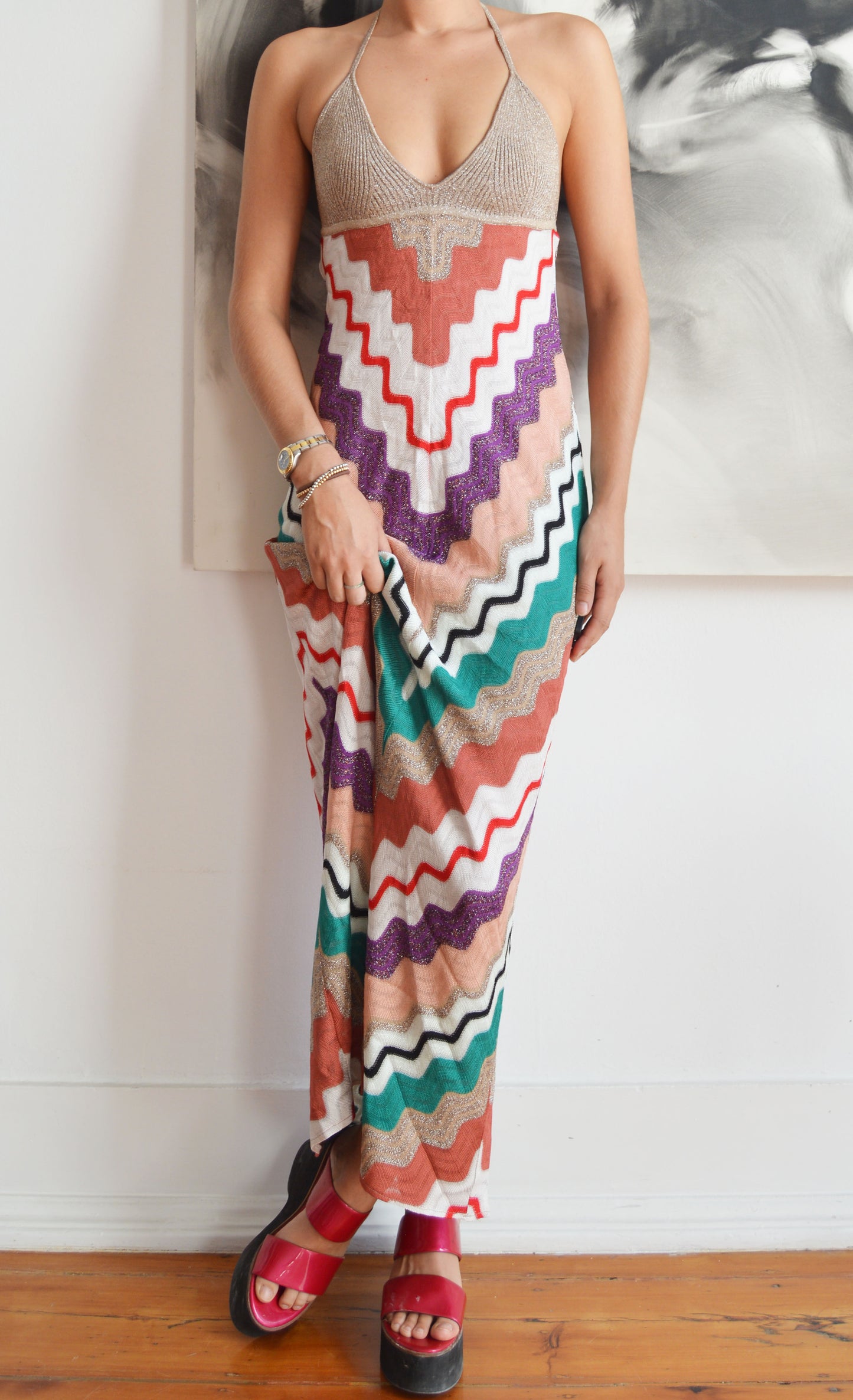 Missoni Backless Halter Dress