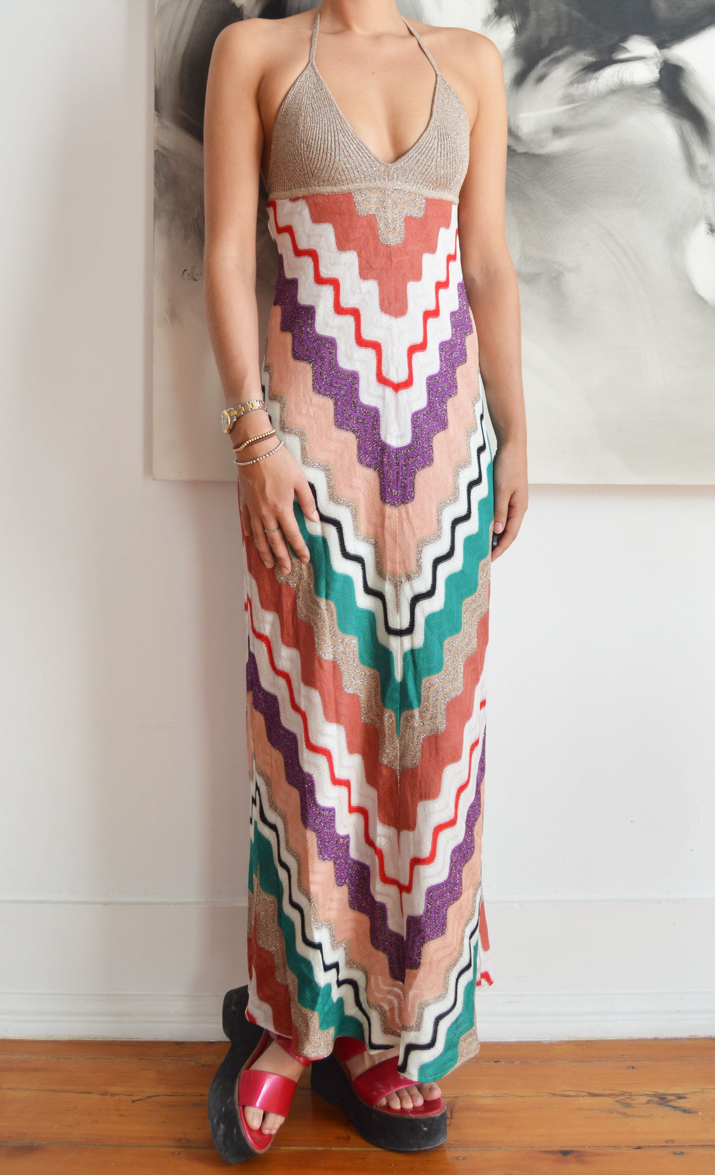 Missoni Backless Halter Dress