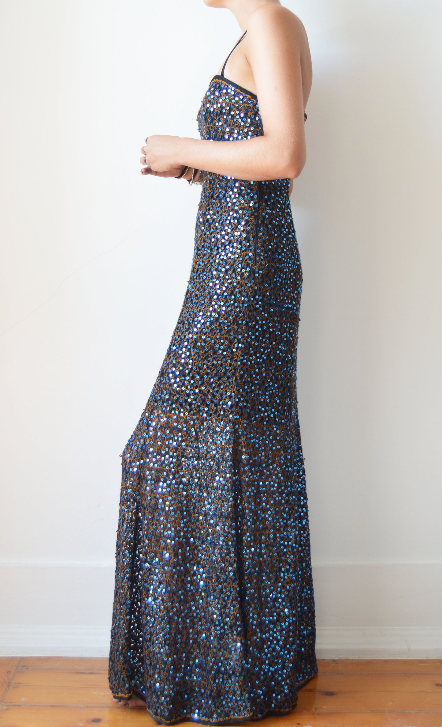 Missoni Blue Sequin Maxi Dress