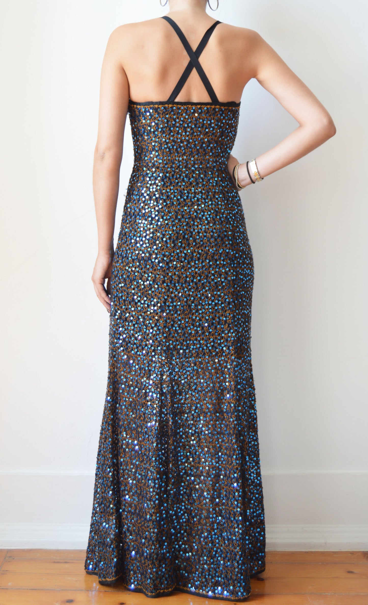 Missoni Blue Sequin Maxi Dress