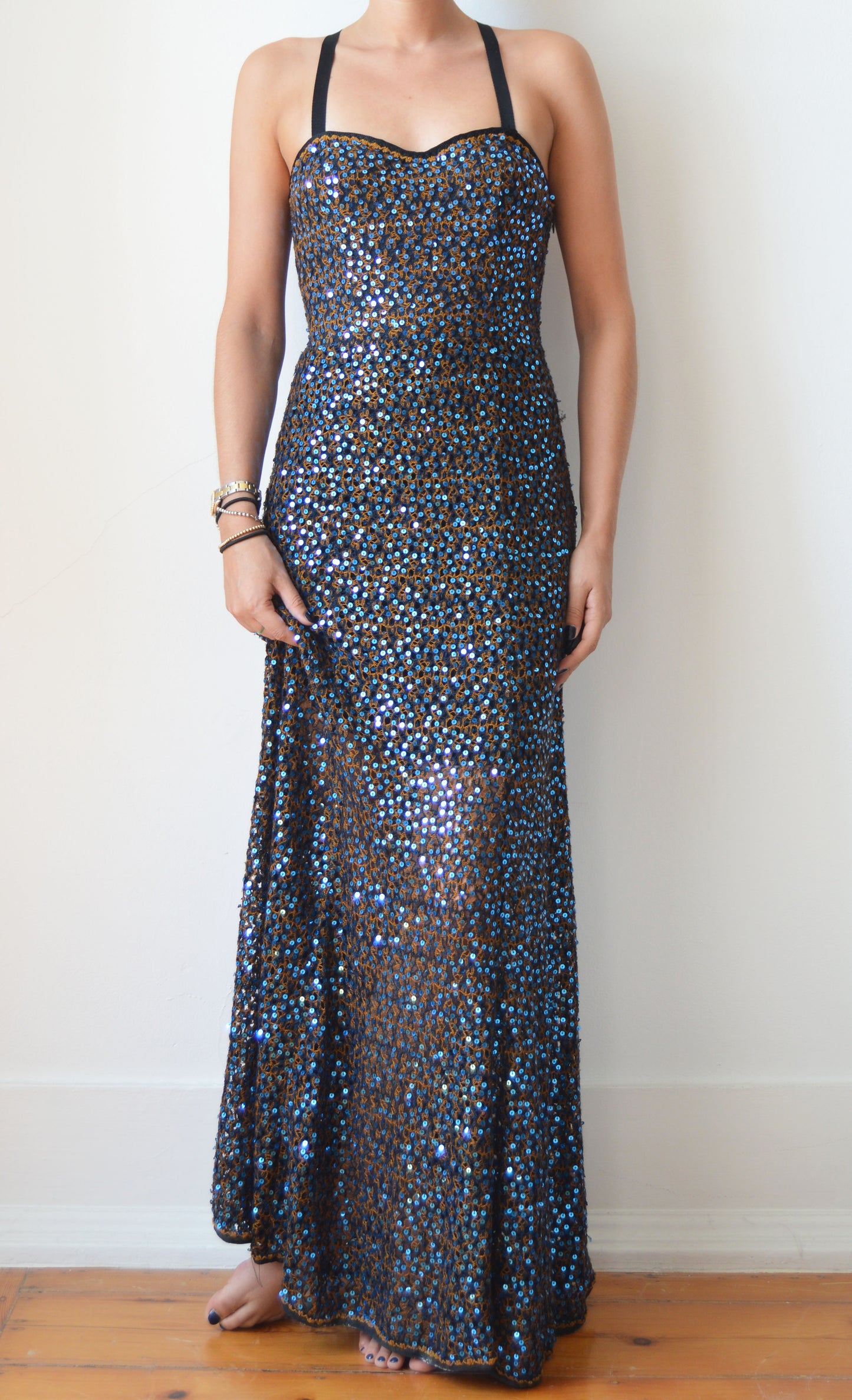 Missoni Blue Sequin Maxi Dress