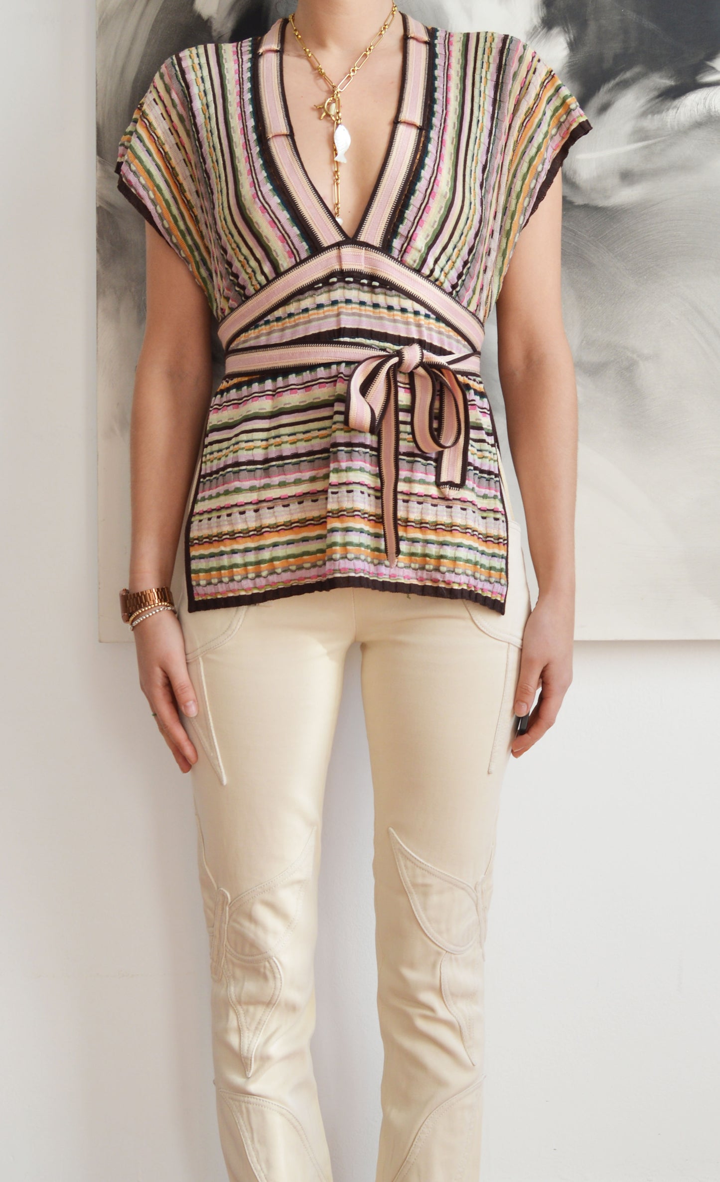 Missoni Knit Top with Ties