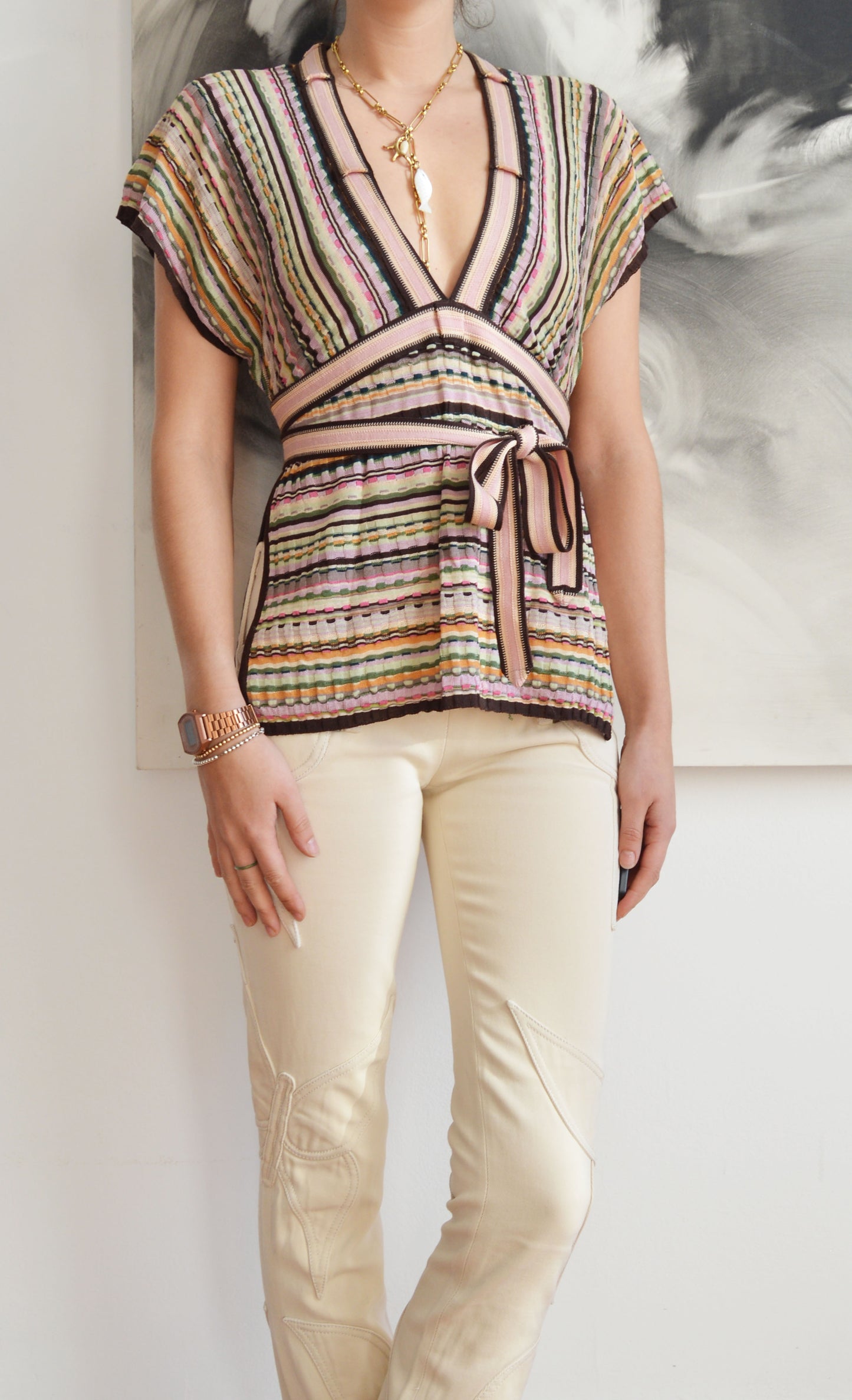 Missoni Knit Top with Ties