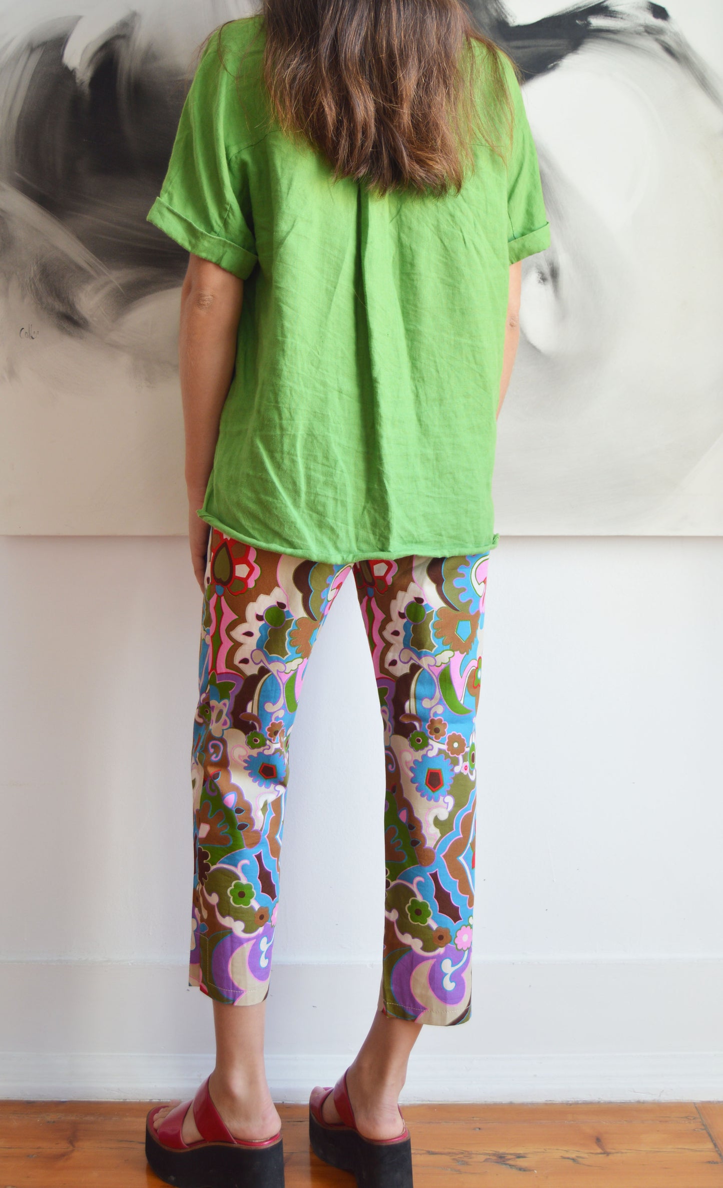 philosophy di alberta ferretti floral trousers