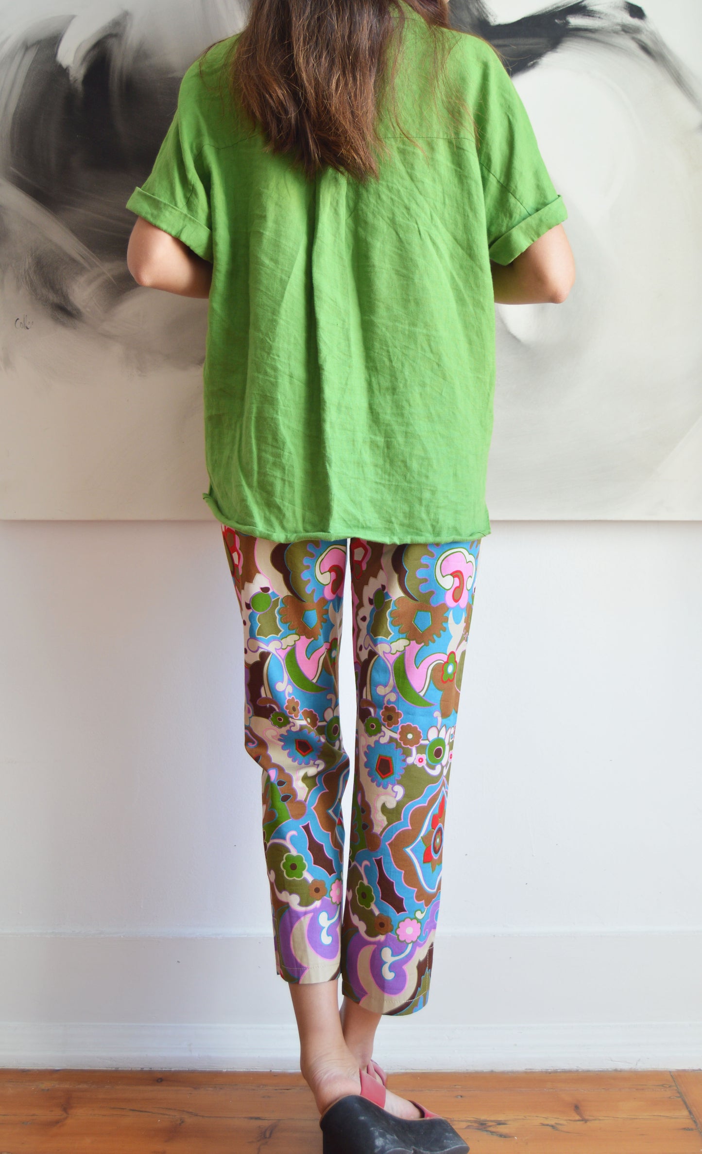 philosophy di alberta ferretti floral trousers