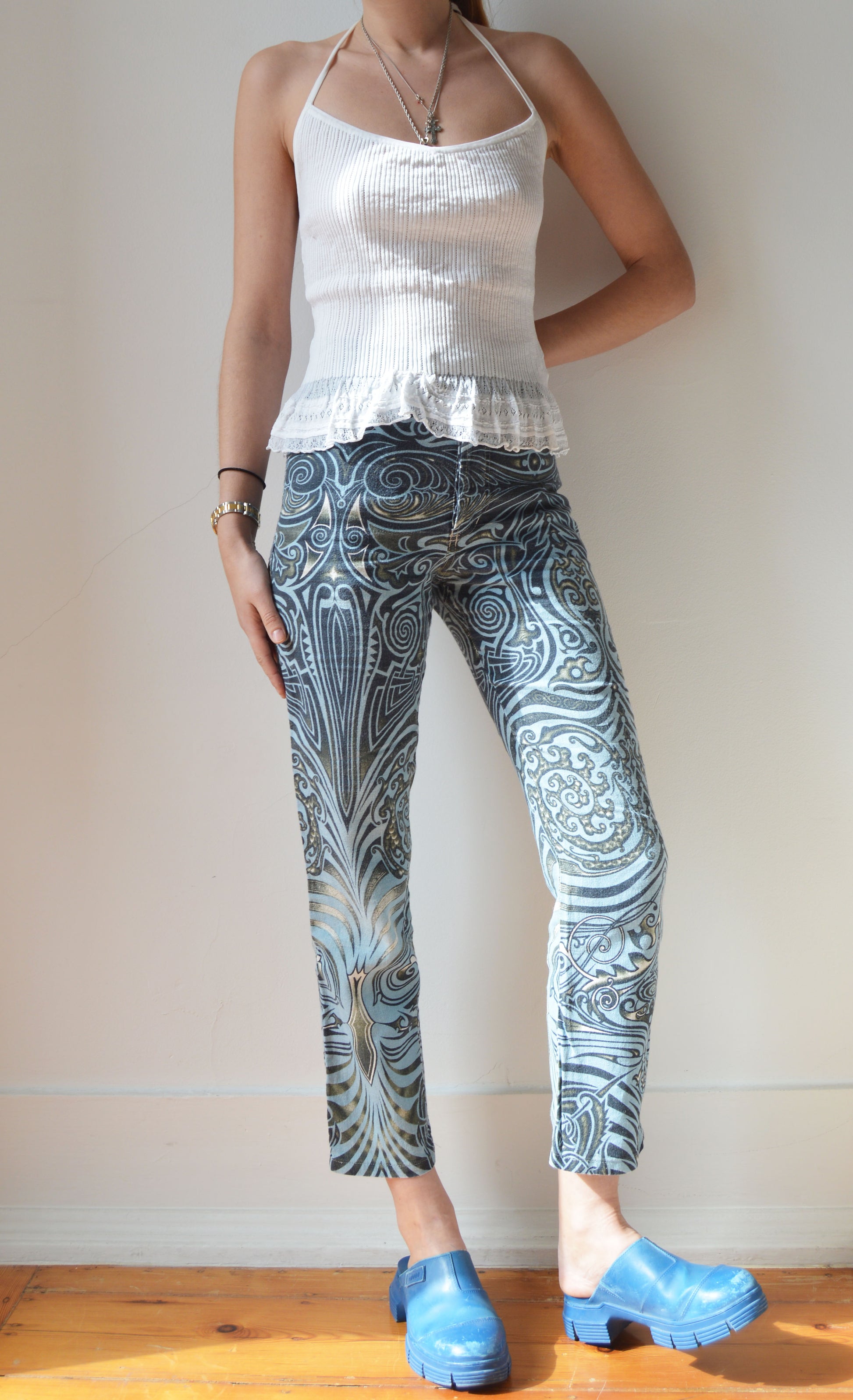 Ralph Lauren White Knitted Halter Top