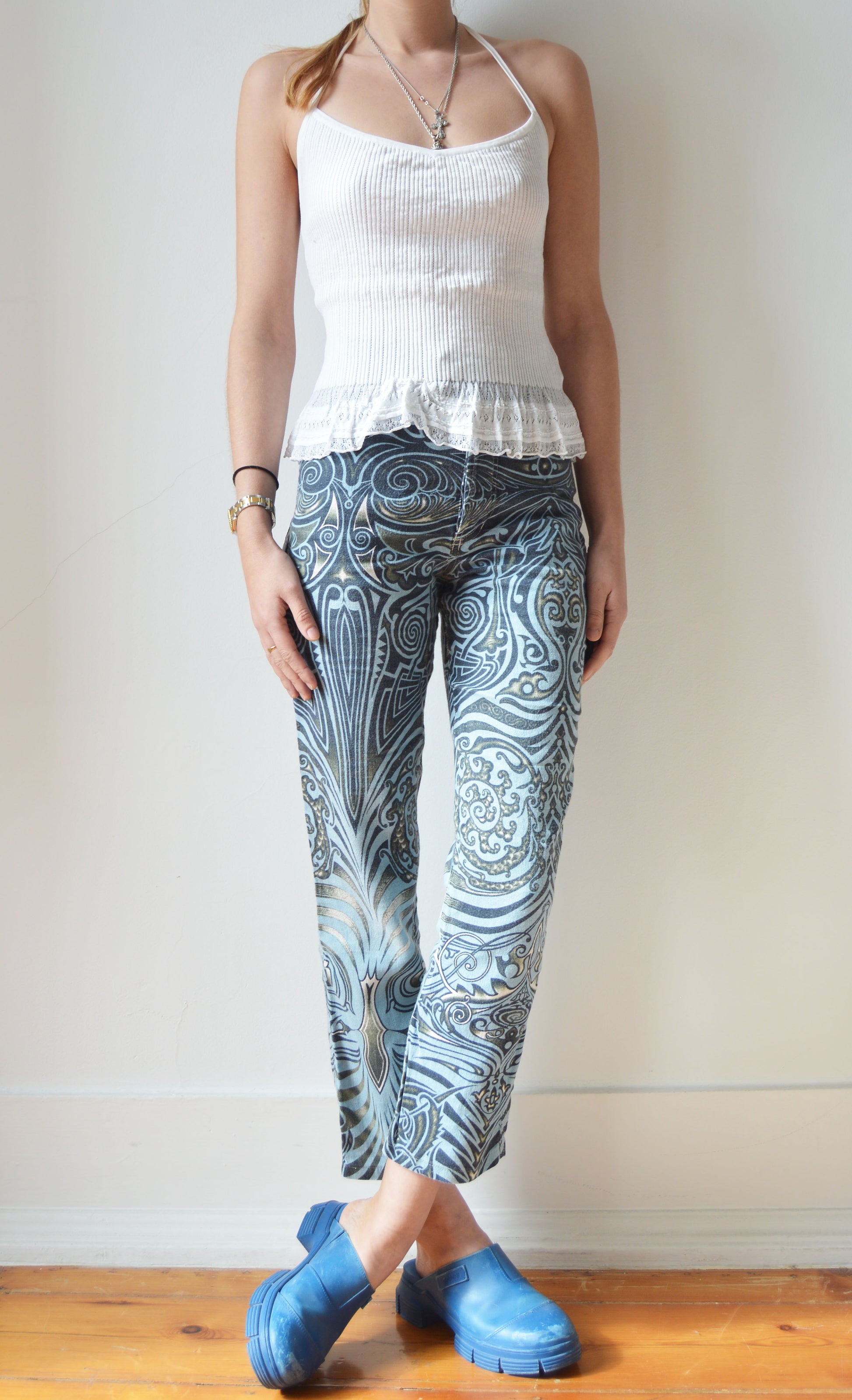 Ralph Lauren White Knitted Halter Top