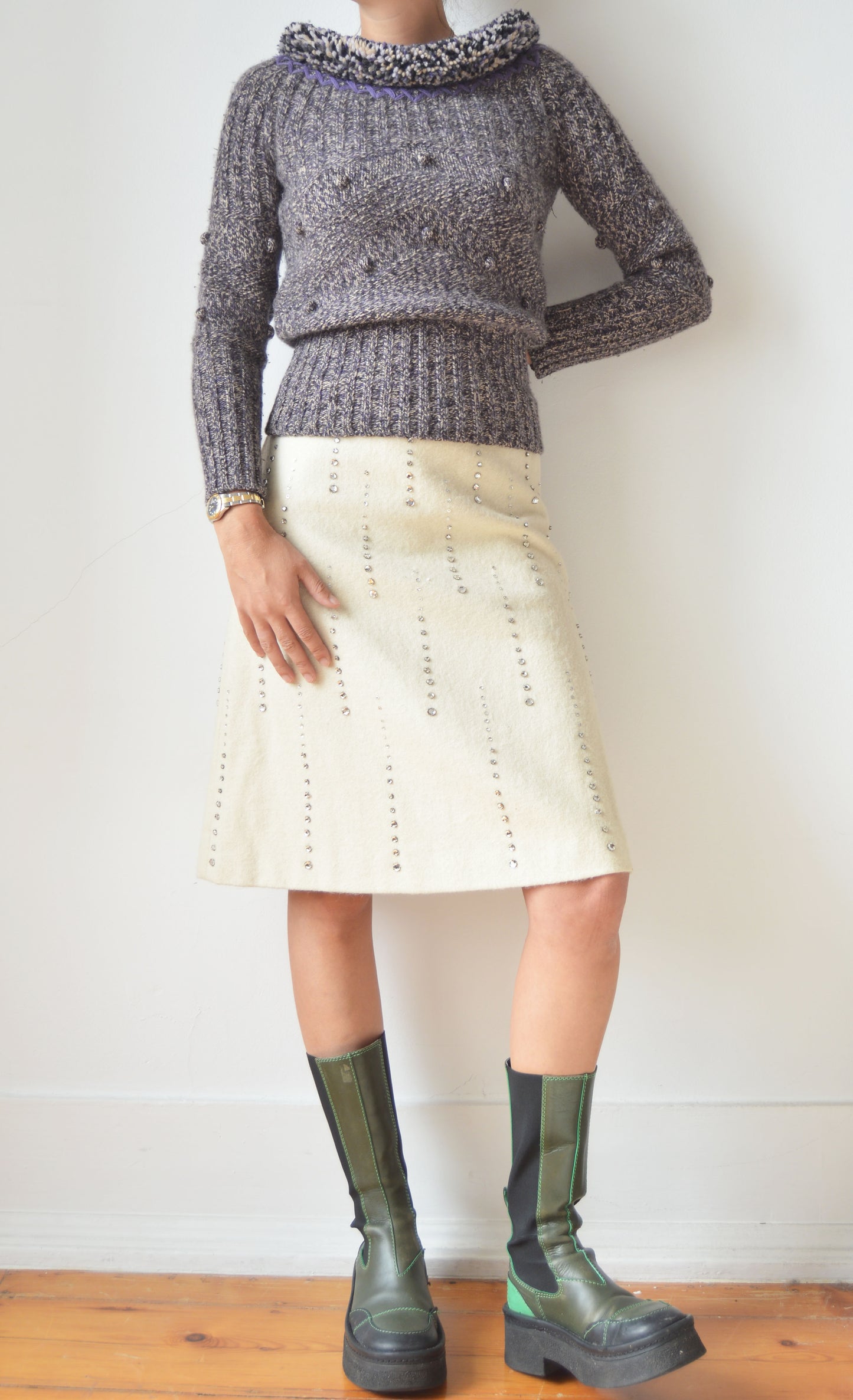 Alexander McQueen F/W 2005 Purple Knitted Jumper