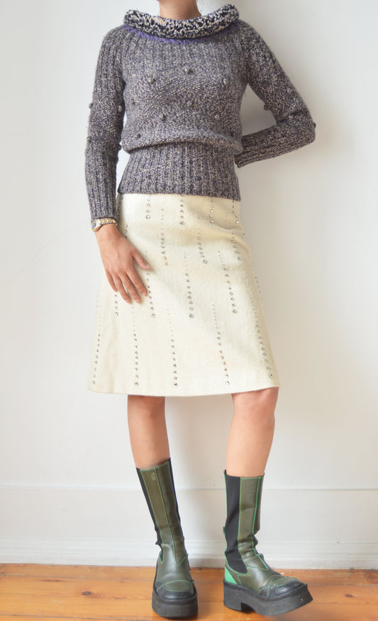 Alexander McQueen F/W 2005 Purple Knitted Jumper