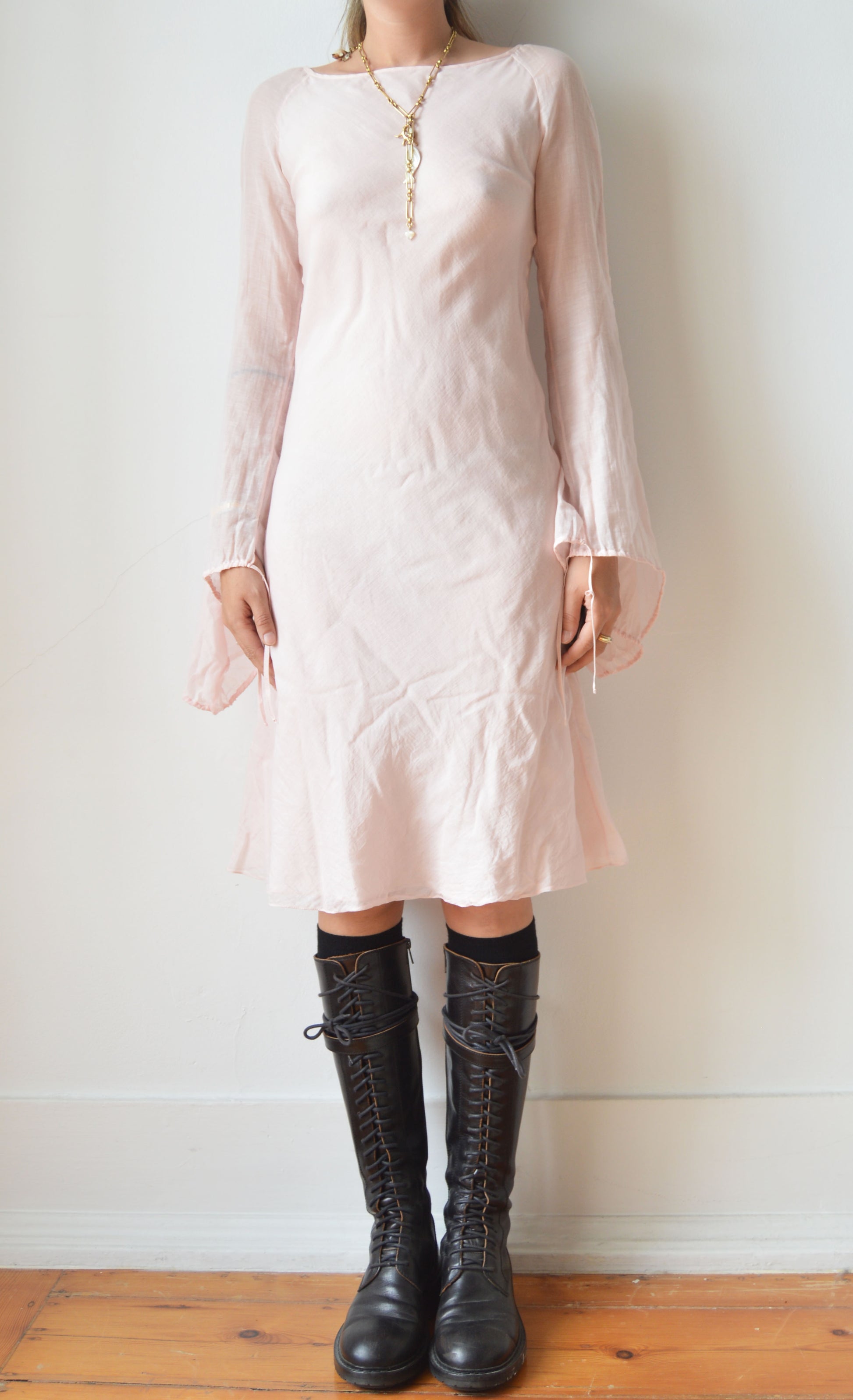 vintage Chloe 2001 pink cotton dress