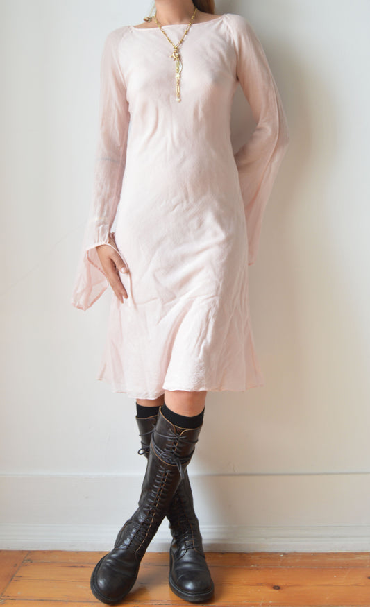 vintage Chloe 2001 pink cotton dress