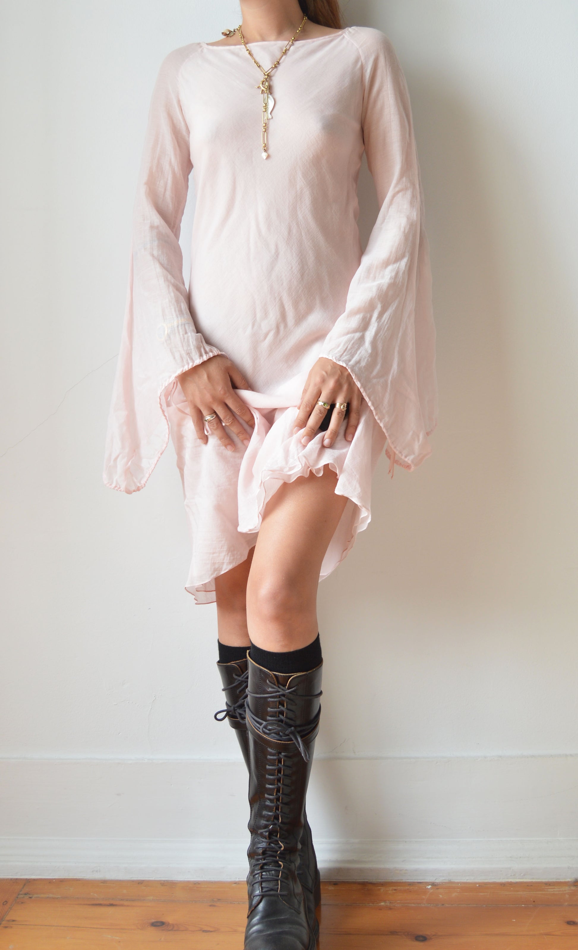 vintage Chloe 2001 pink cotton dress