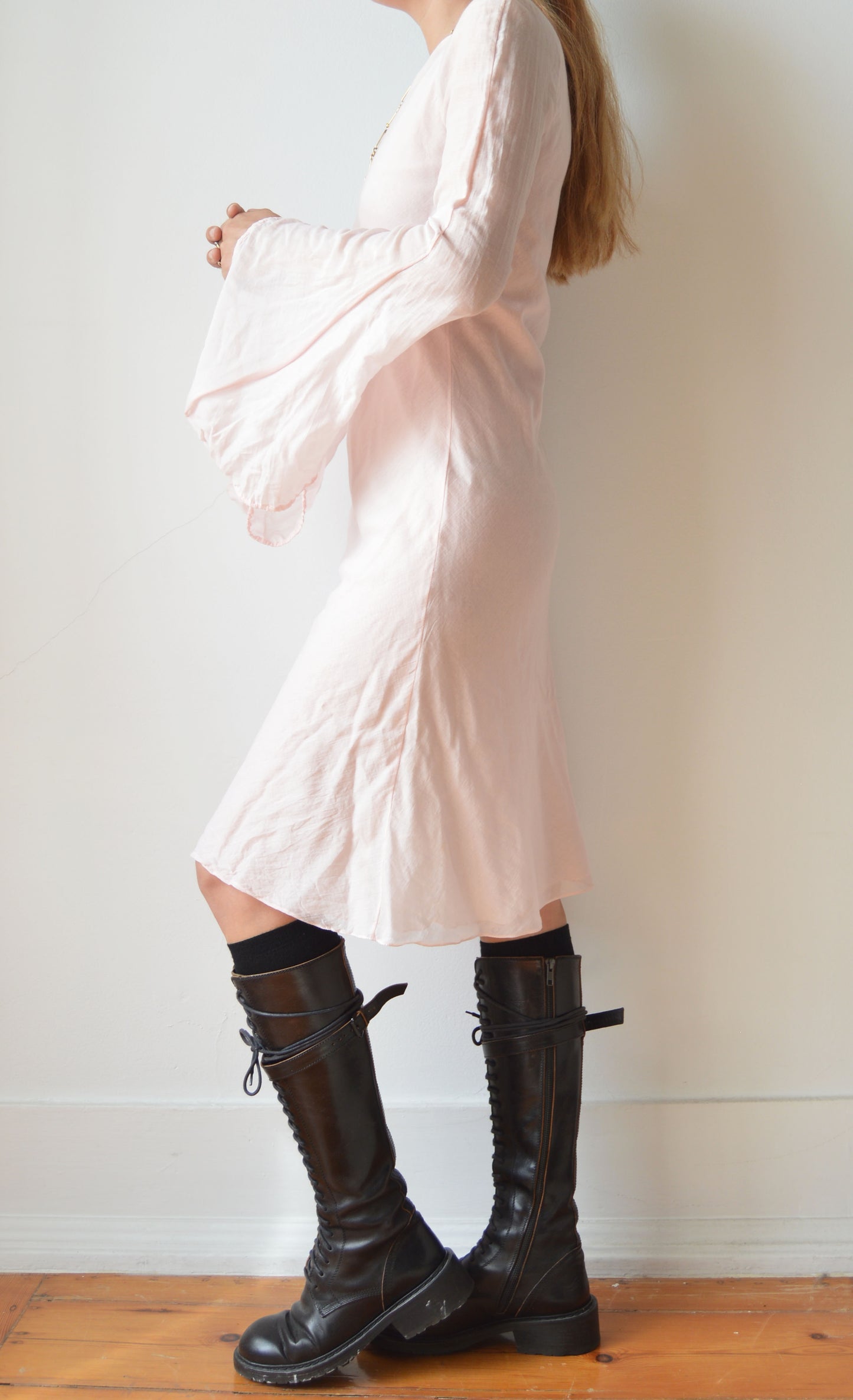 vintage Chloe 2001 pink cotton dress