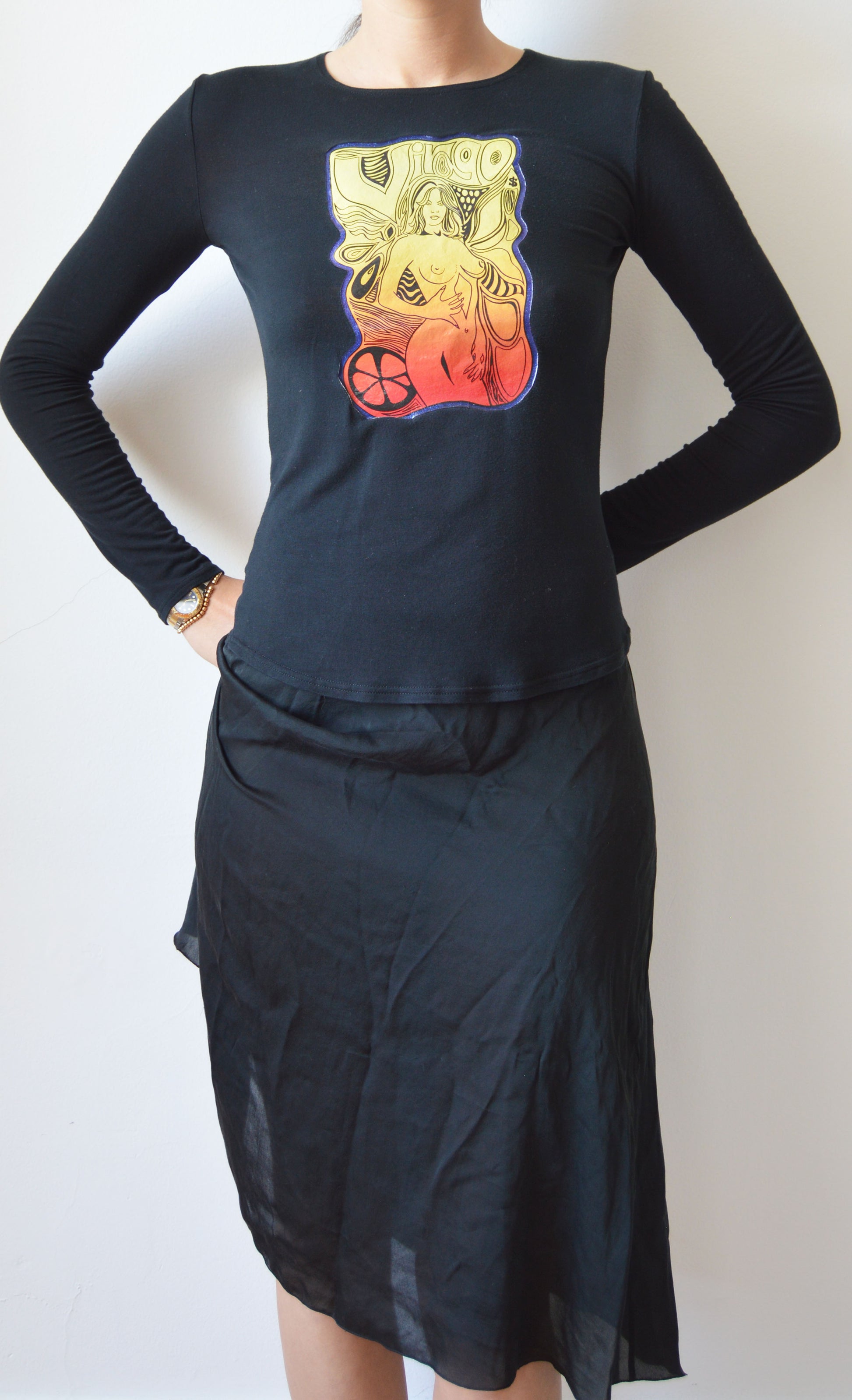 vintage chloe fw 2000 virgo zodiac top