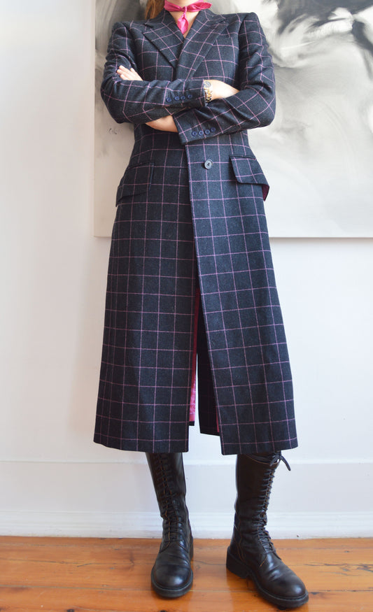 Vintage Chloé F/W 1998 Wool Checked Coat