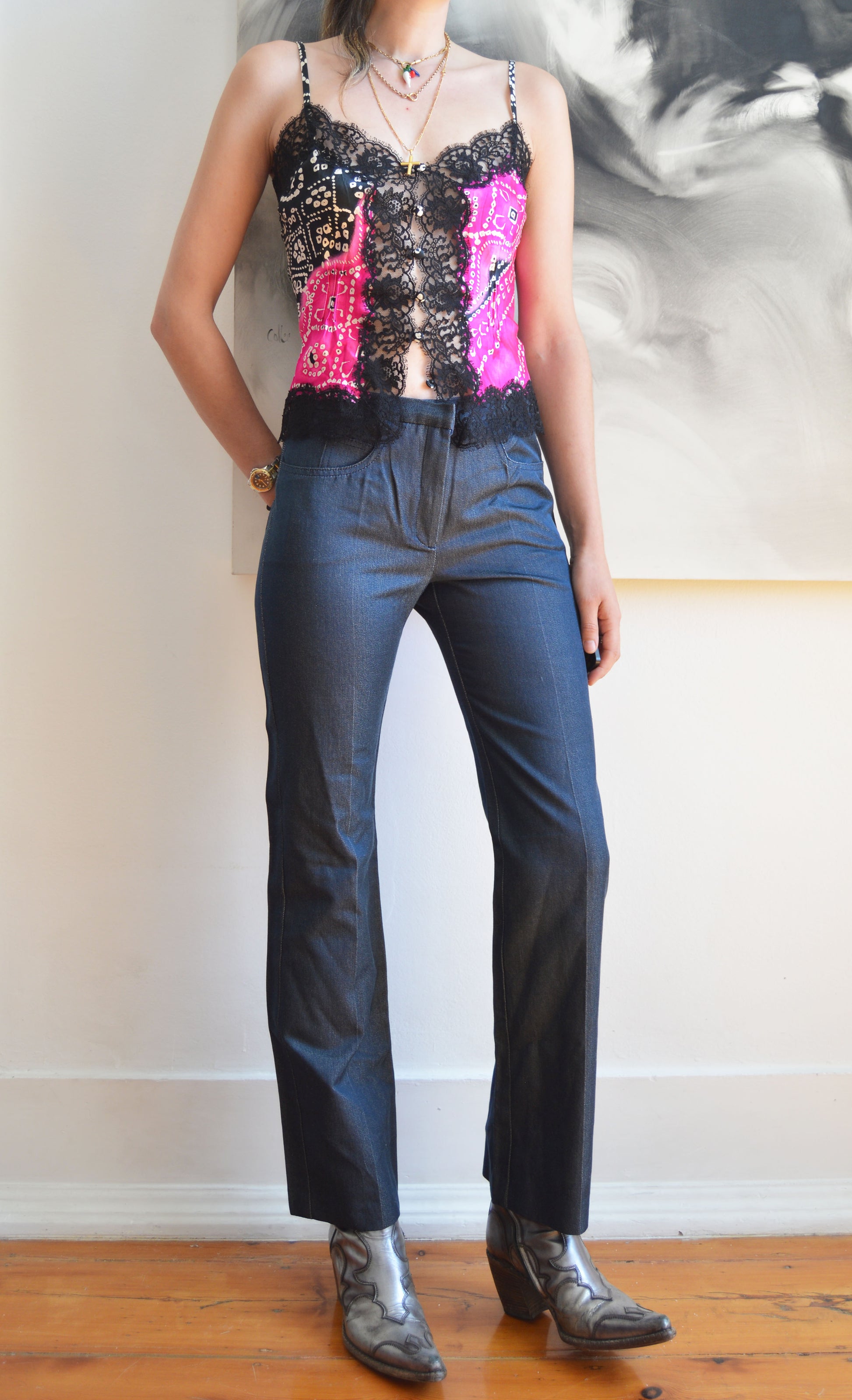 Vintage Chloé F/W 1999 Tiger Studded Pants