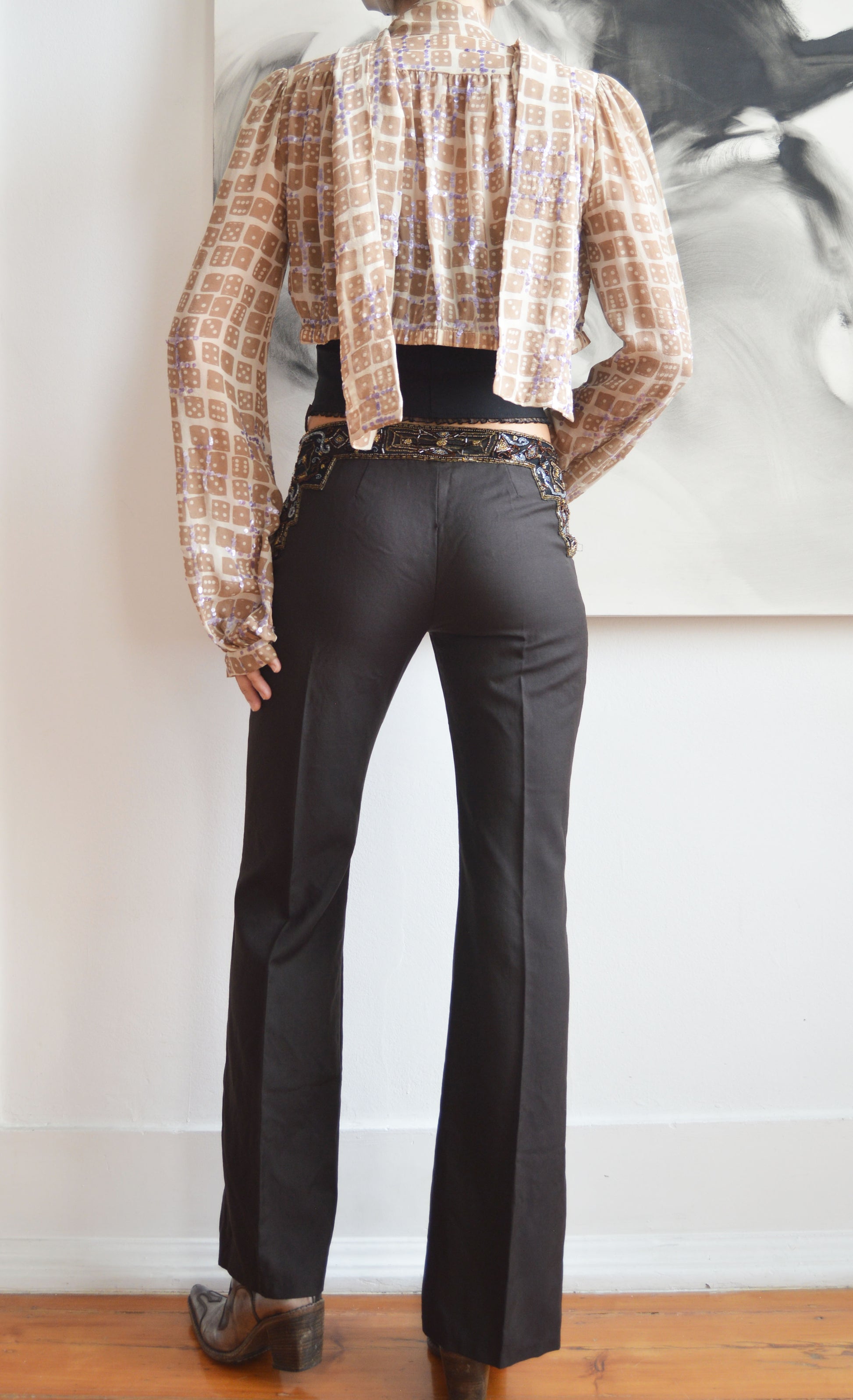 Vintage Chloé F/W 2000 Beaded Waist Trousers 2