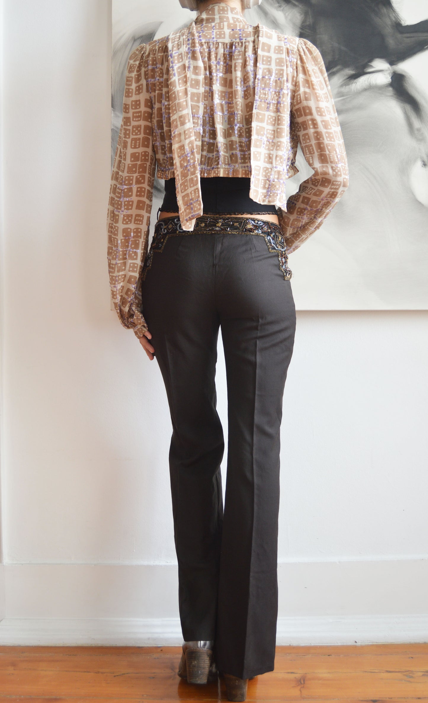 Vintage Chloé F/W 2000 Beaded Waist Trousers 2
