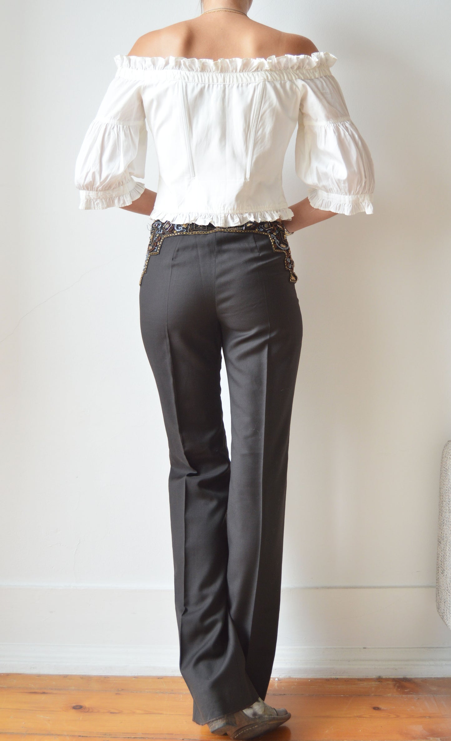 Vintage Chloé F/W 2000 Beaded Waist Trousers