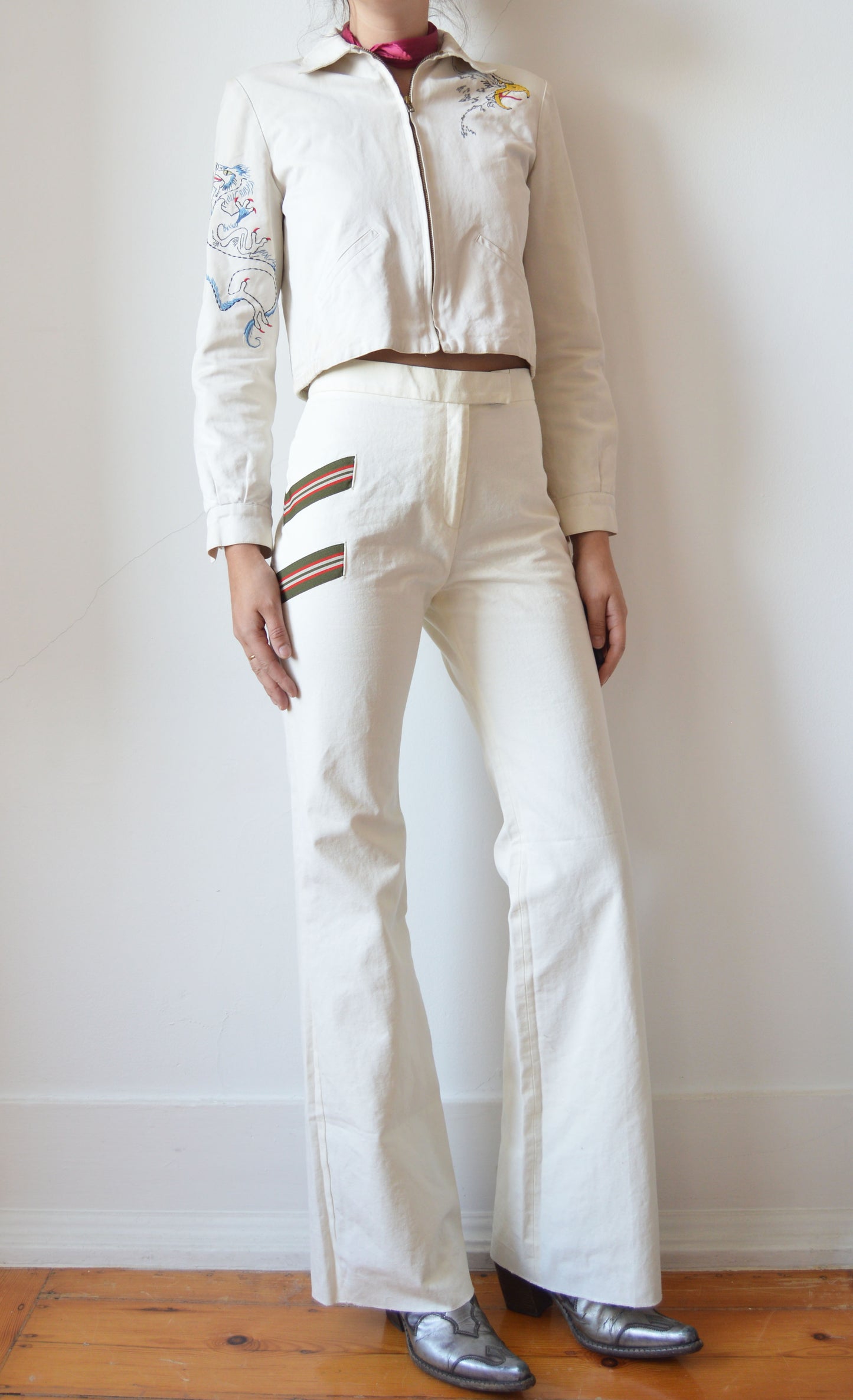 Vintage Chloé F/W 2000 White Cotton Trousers