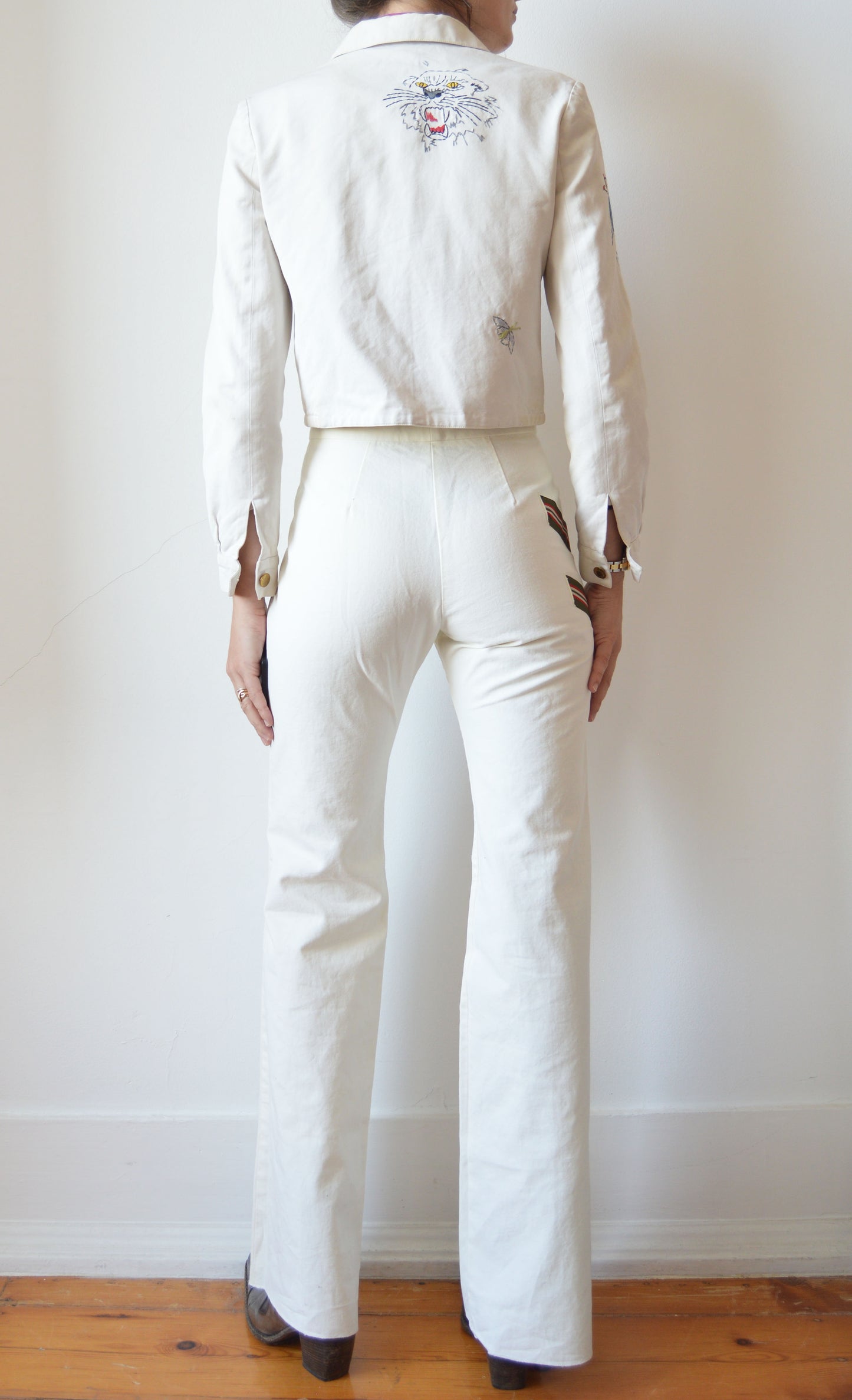 Vintage Chloé F/W 2000 White Cotton Trousers