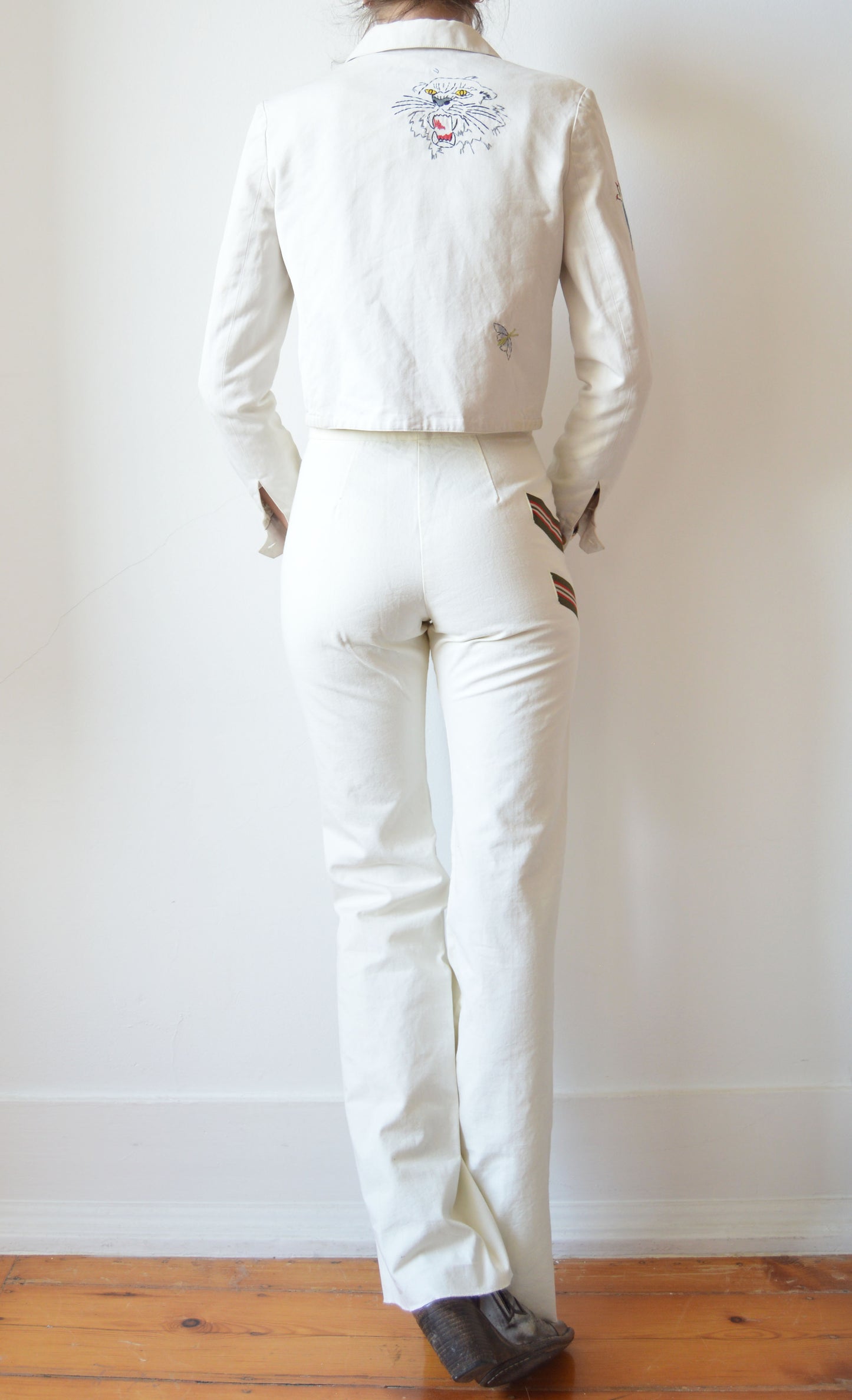 Vintage Chloé F/W 2000 White Cotton Trousers