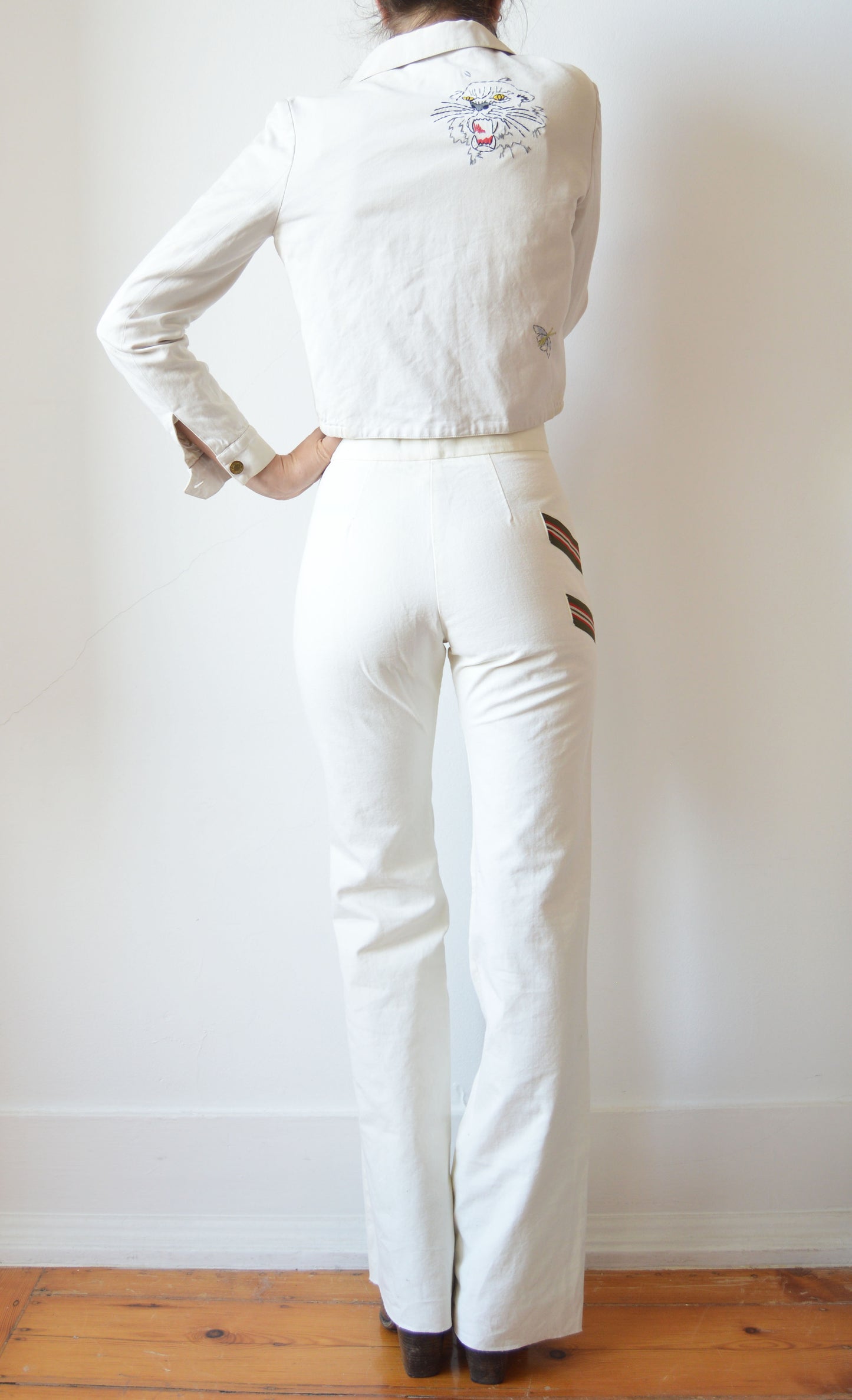 Vintage Chloé F/W 2000 White Cotton Trousers