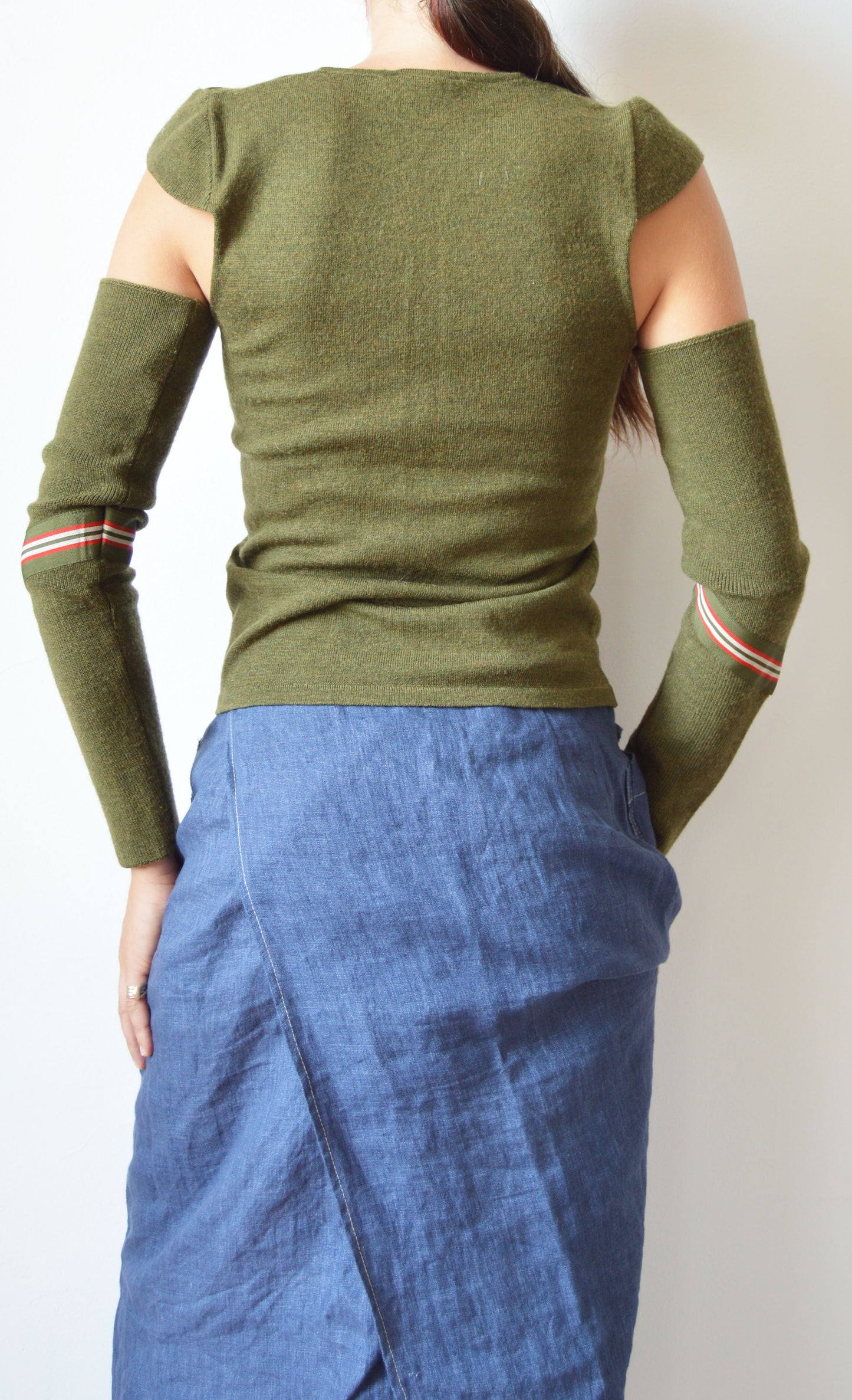 vintage chloe fw 2000 wool top with and sleeves