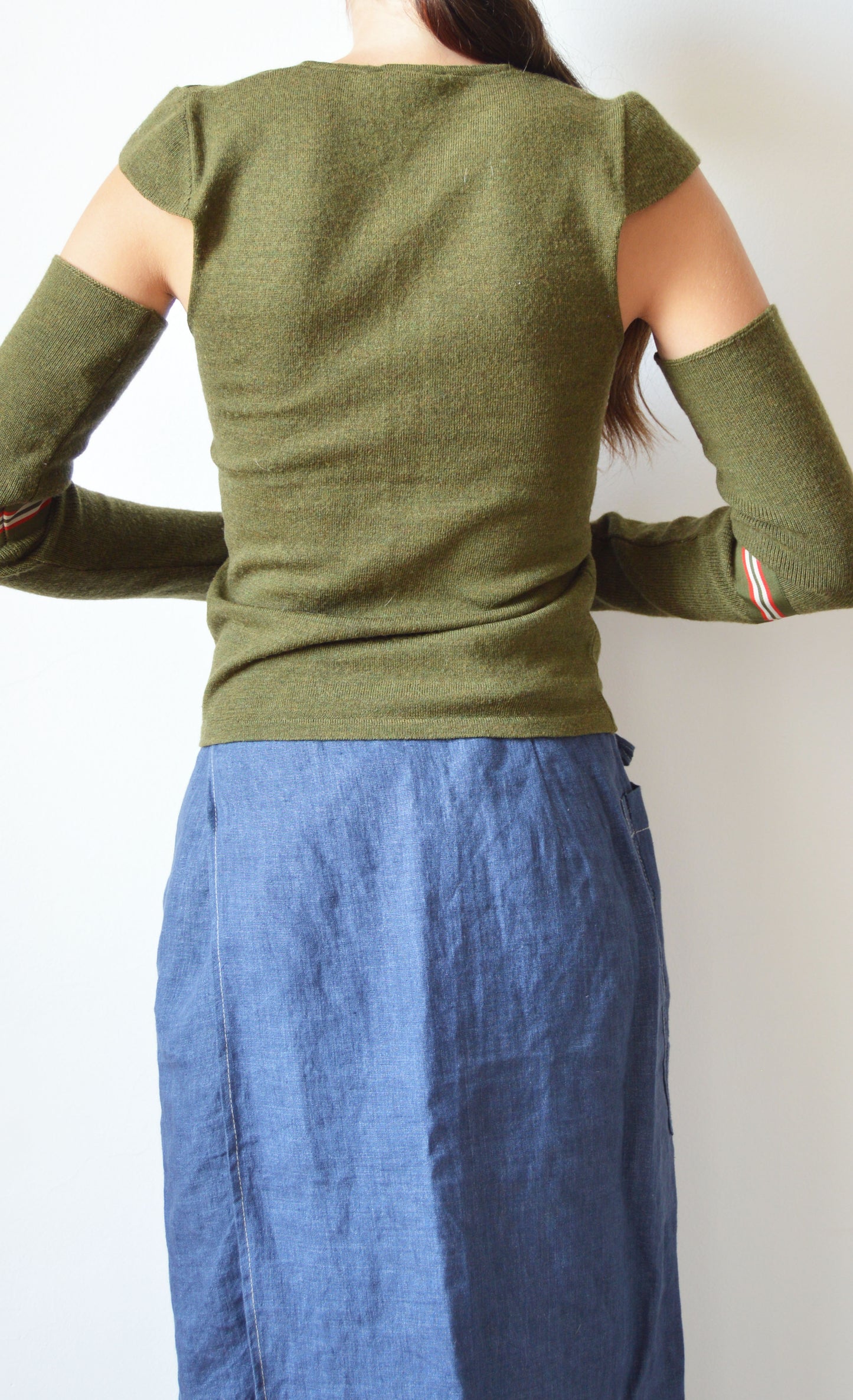 vintage chloe fw 2000 wool top with and sleeves