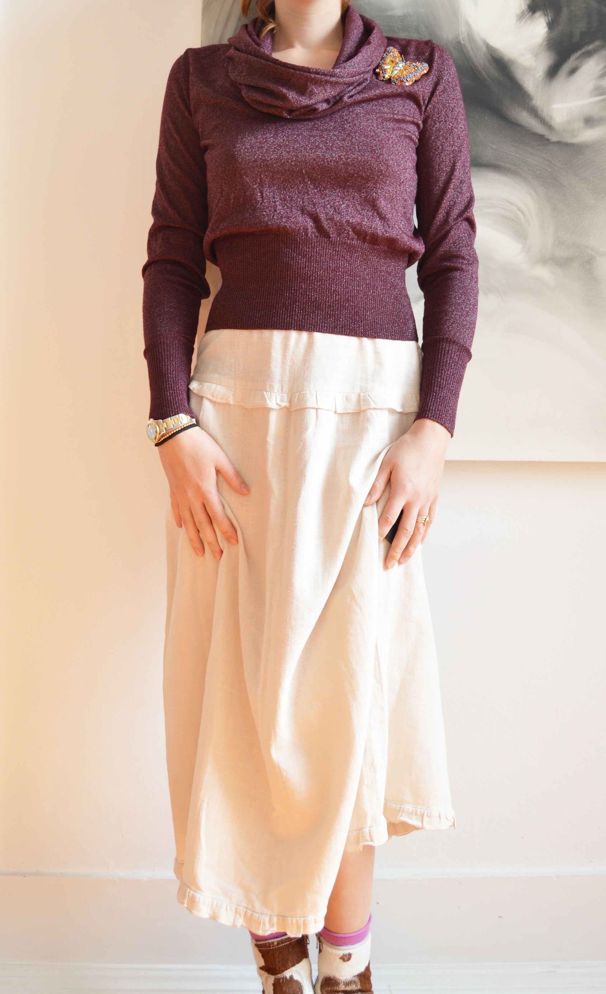 vintage chloe fw 2001 butterfly jumper