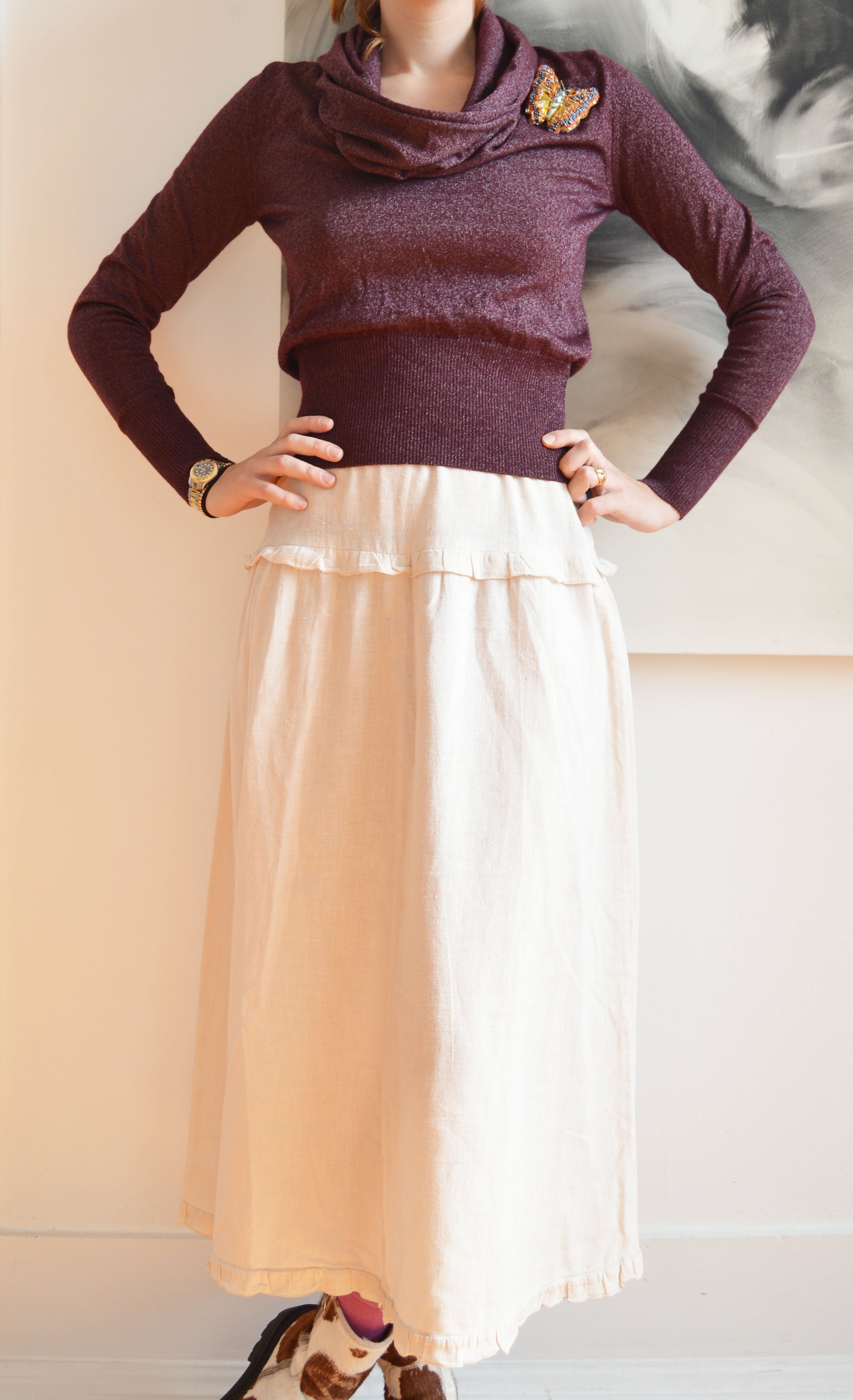 vintage chloe fw 2001 butterfly jumper
