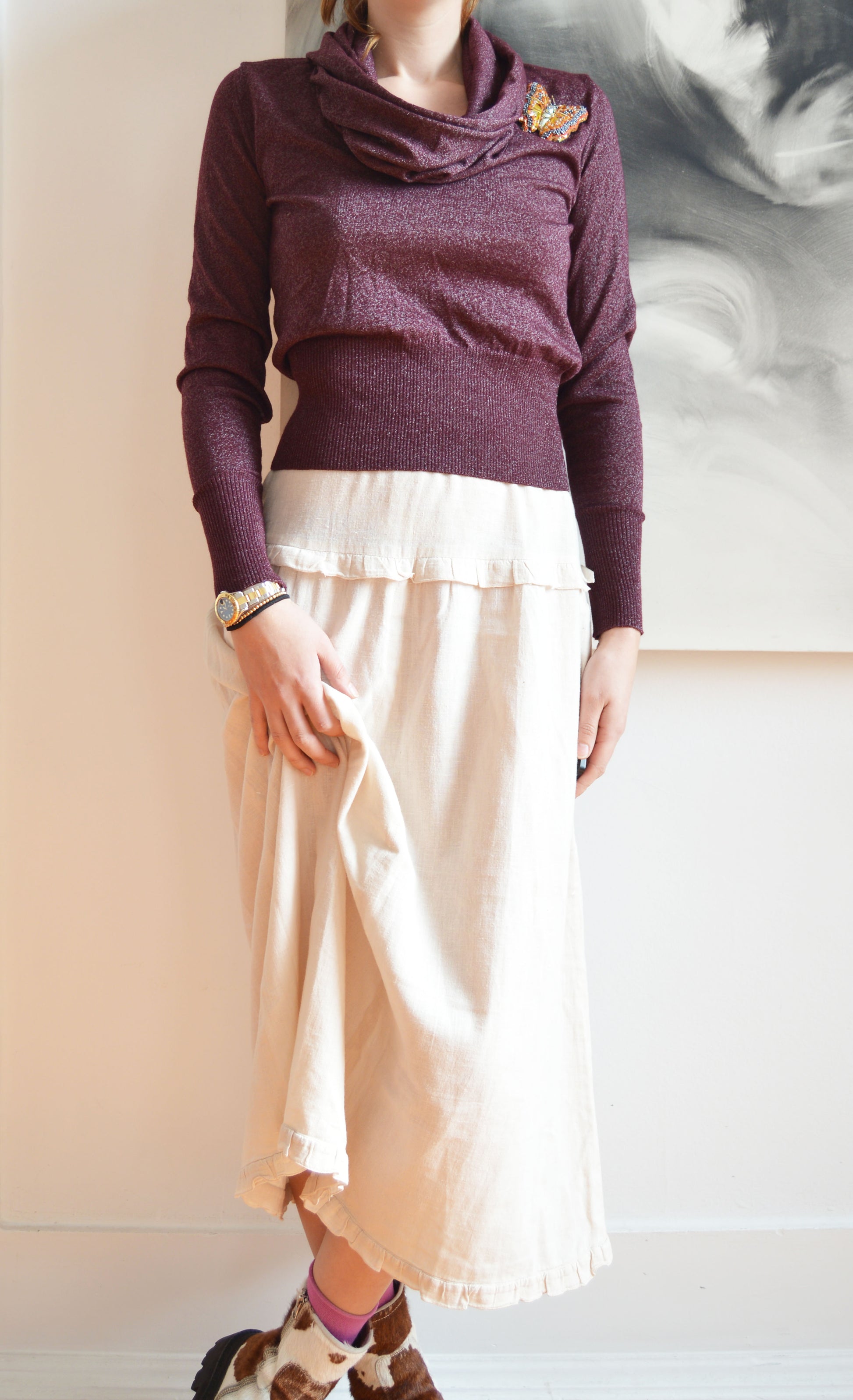 vintage chloe fw 2001 butterfly jumper