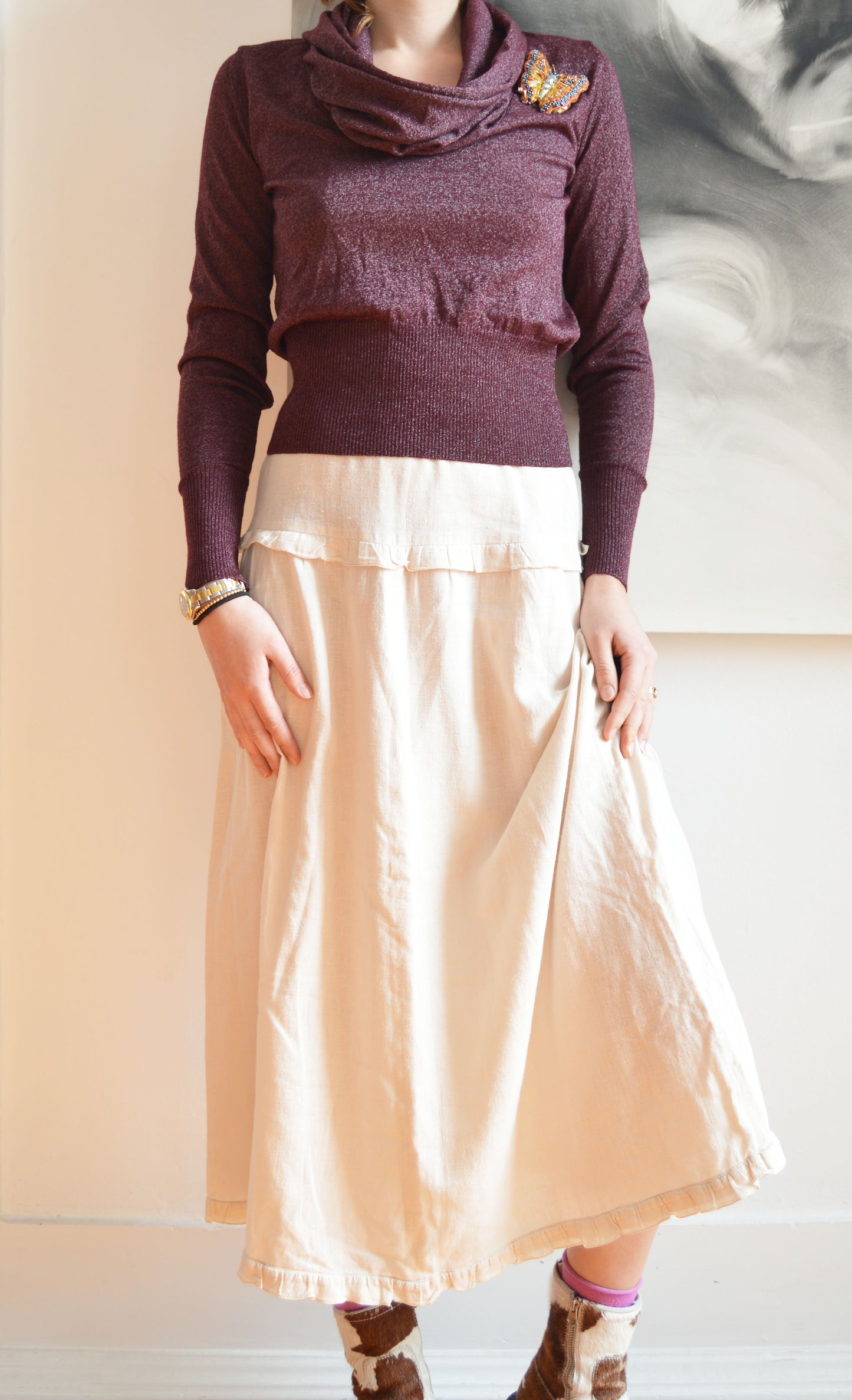 vintage chloe fw 2001 butterfly jumper