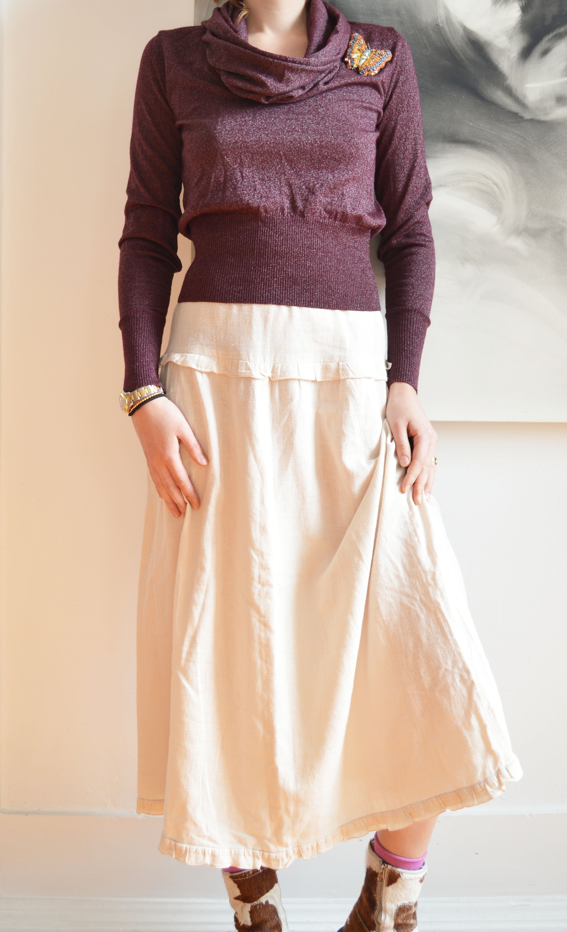 vintage chloe fw 2001 butterfly jumper